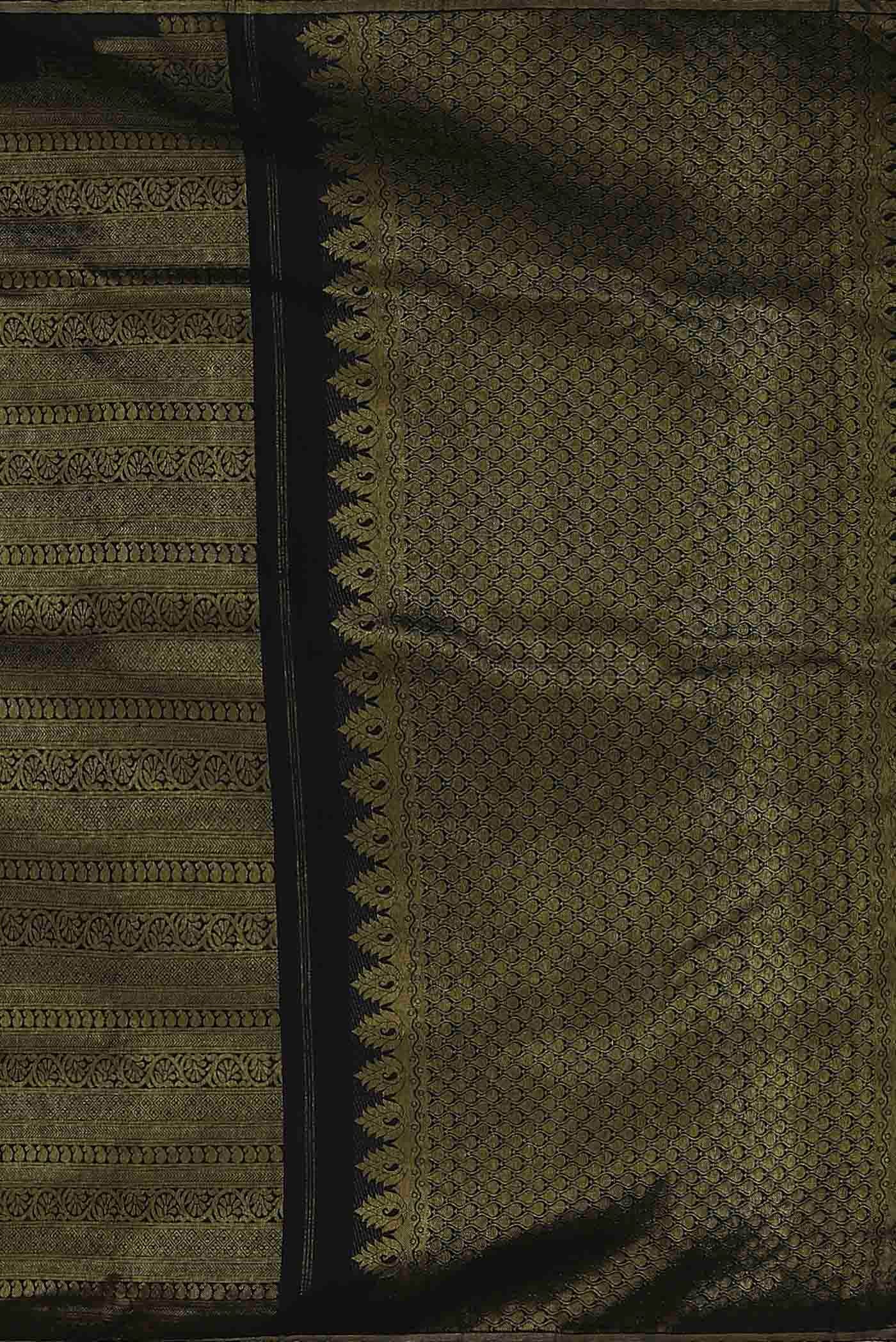 Black Kanchipuram Silk Saree