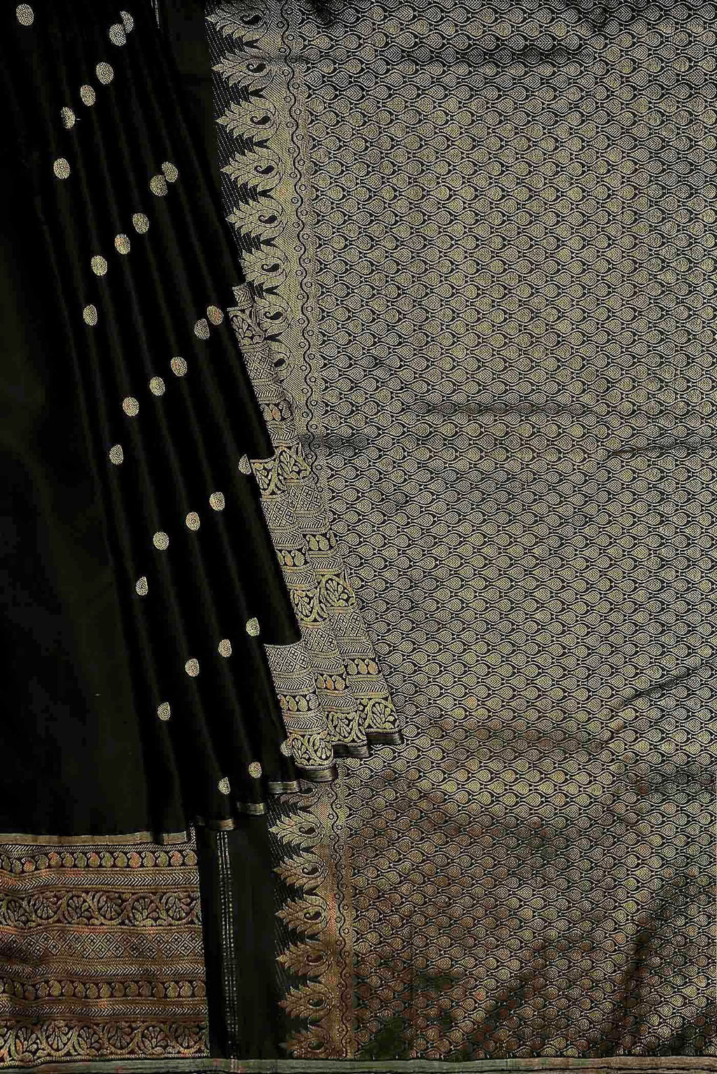 Black Kanchipuram Silk Saree