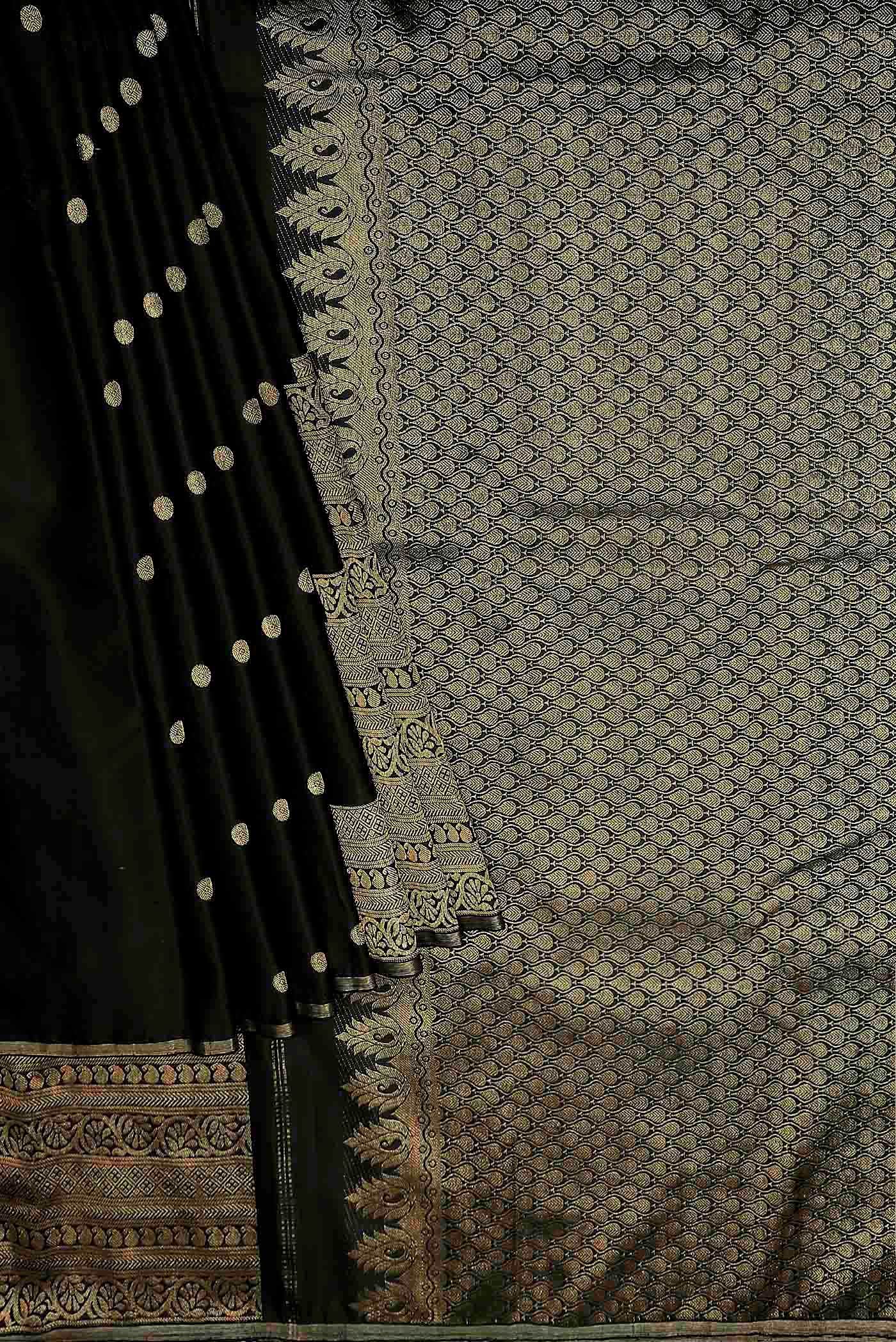 Black Kanchipuram Silk Saree