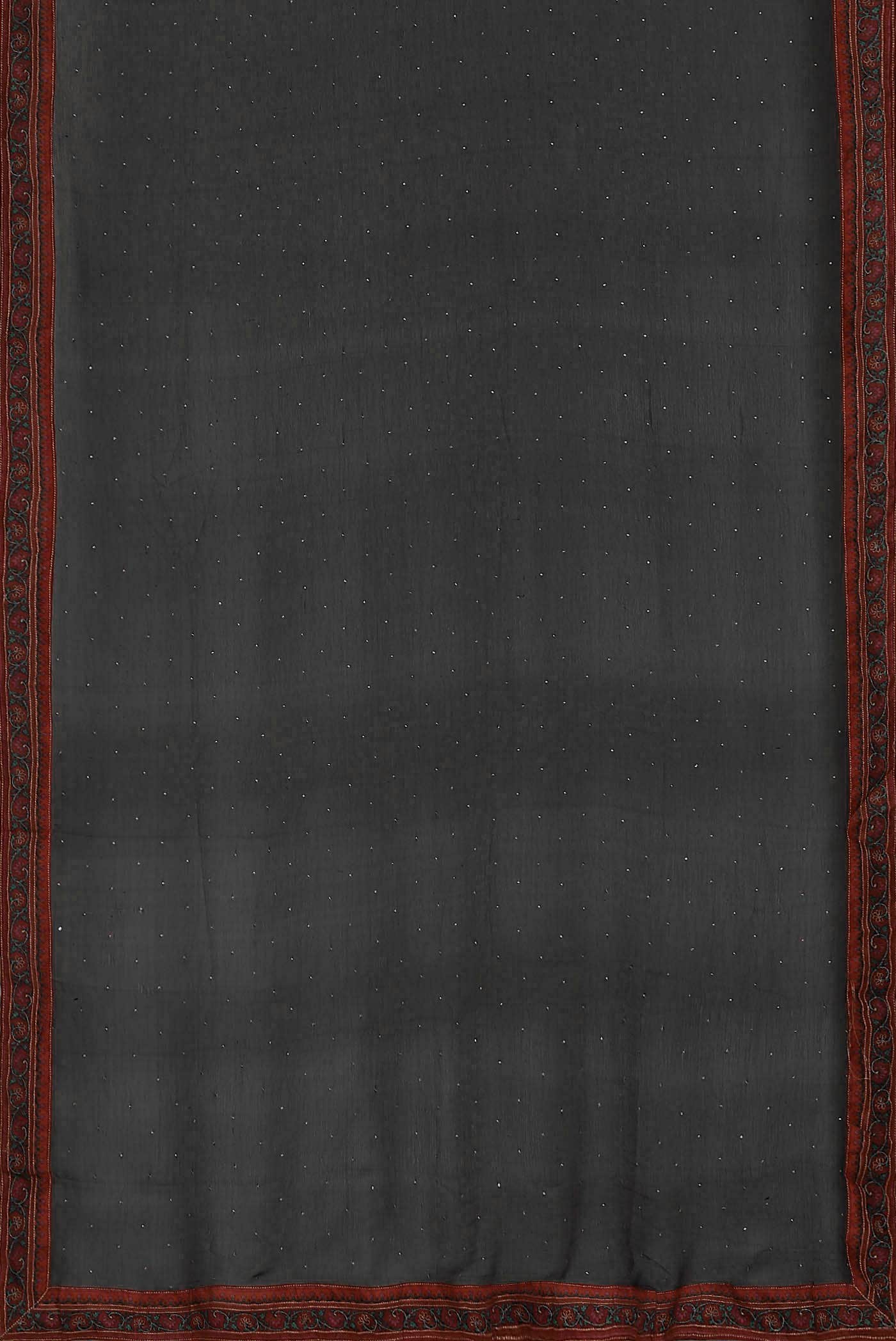 Black Mysore Chiffon Saree