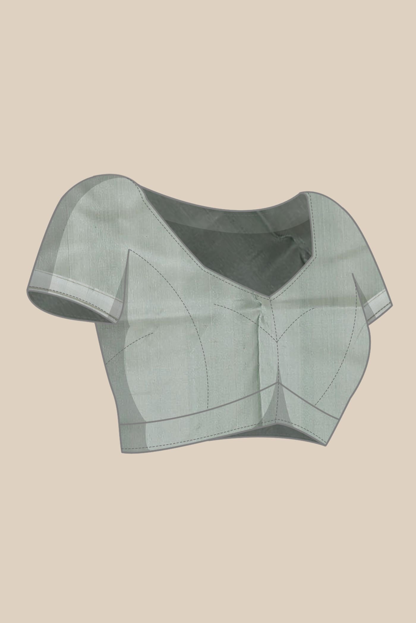 Grey Chanderi Silk Saree
