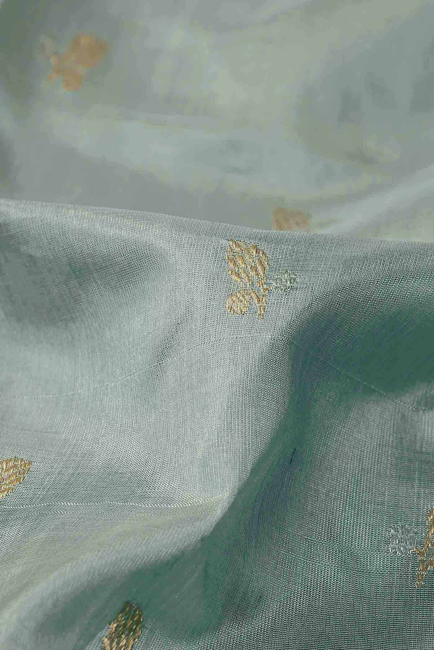 Grey Chanderi Silk Saree