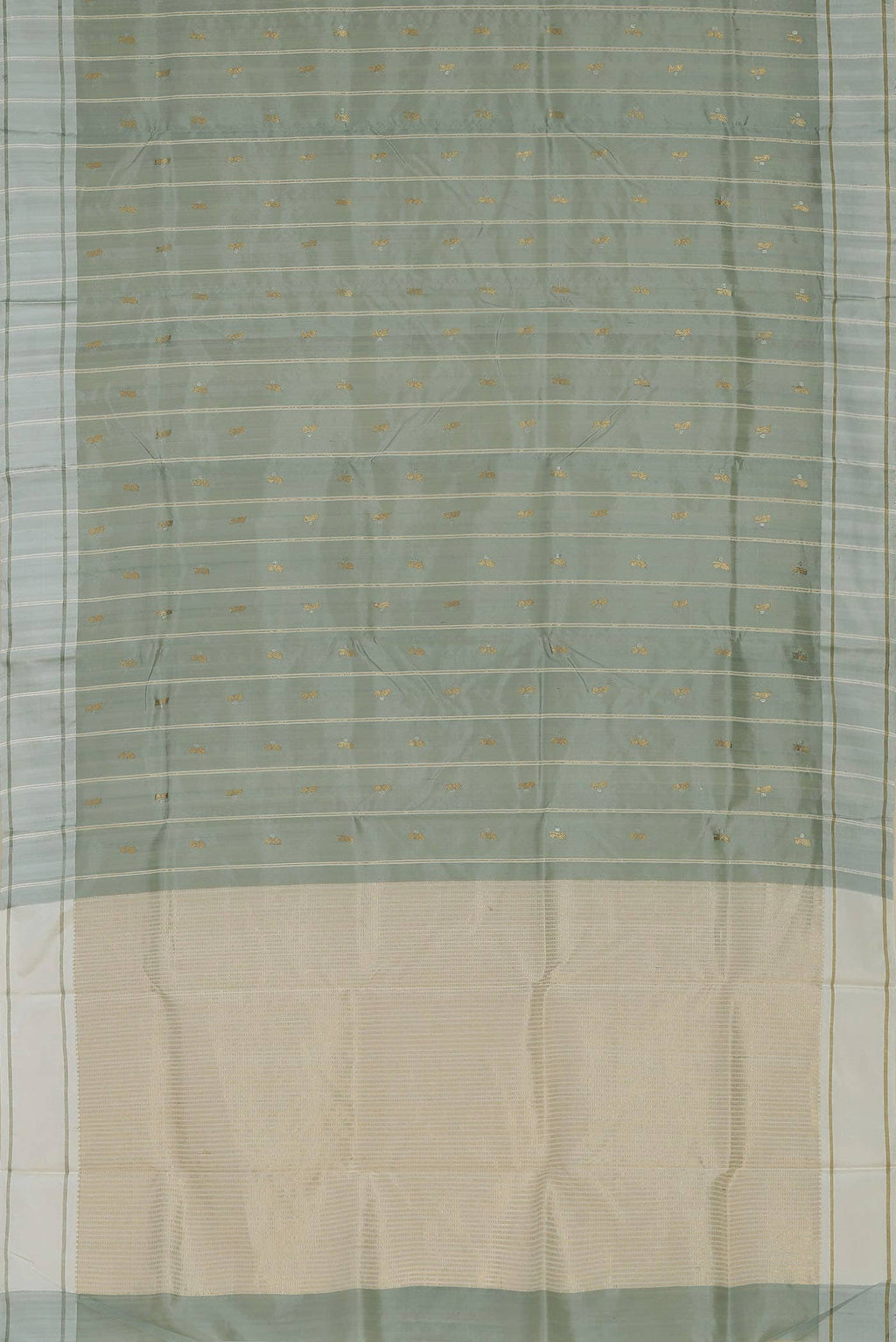 Grey Chanderi Silk Saree