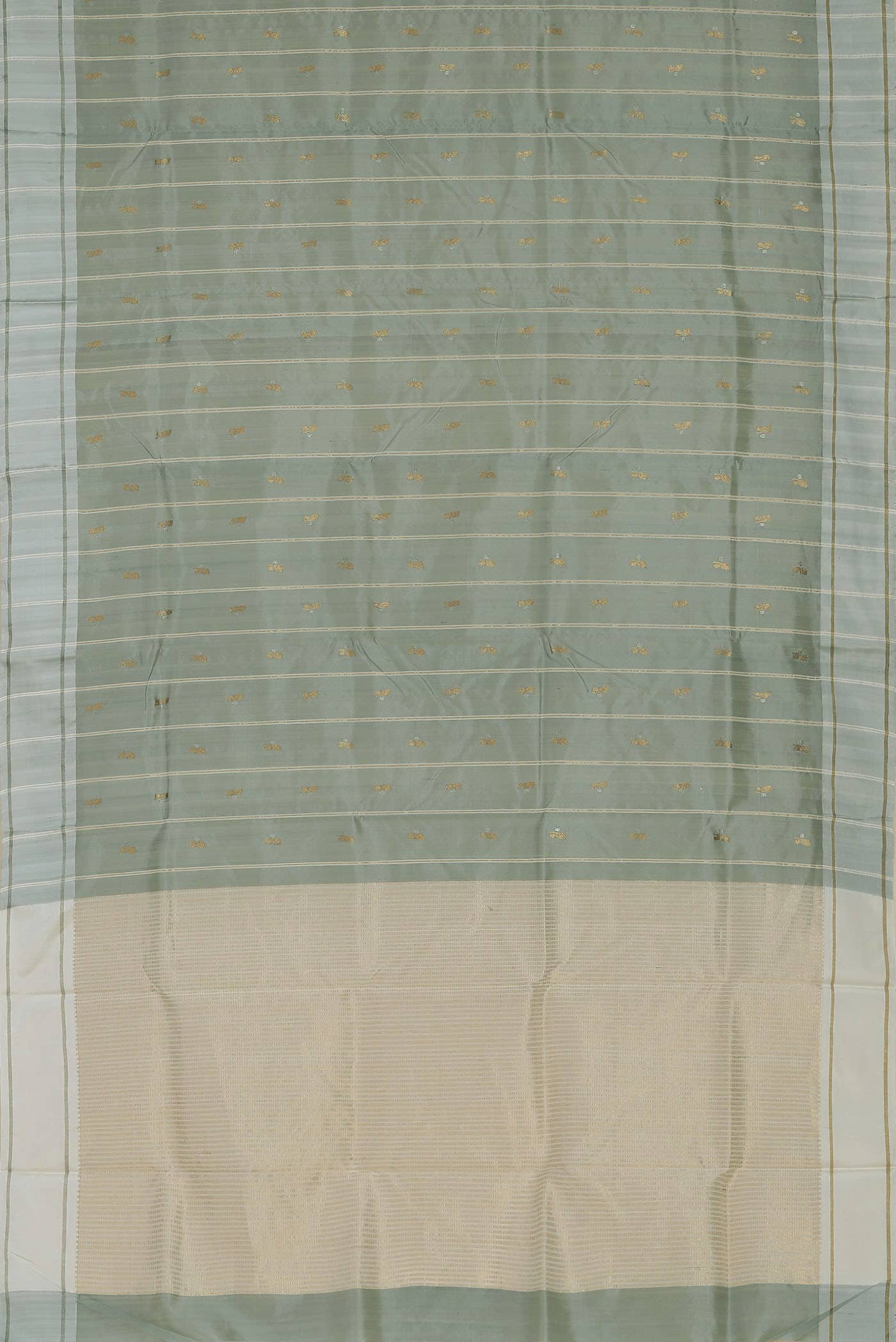 Grey Chanderi Silk Saree