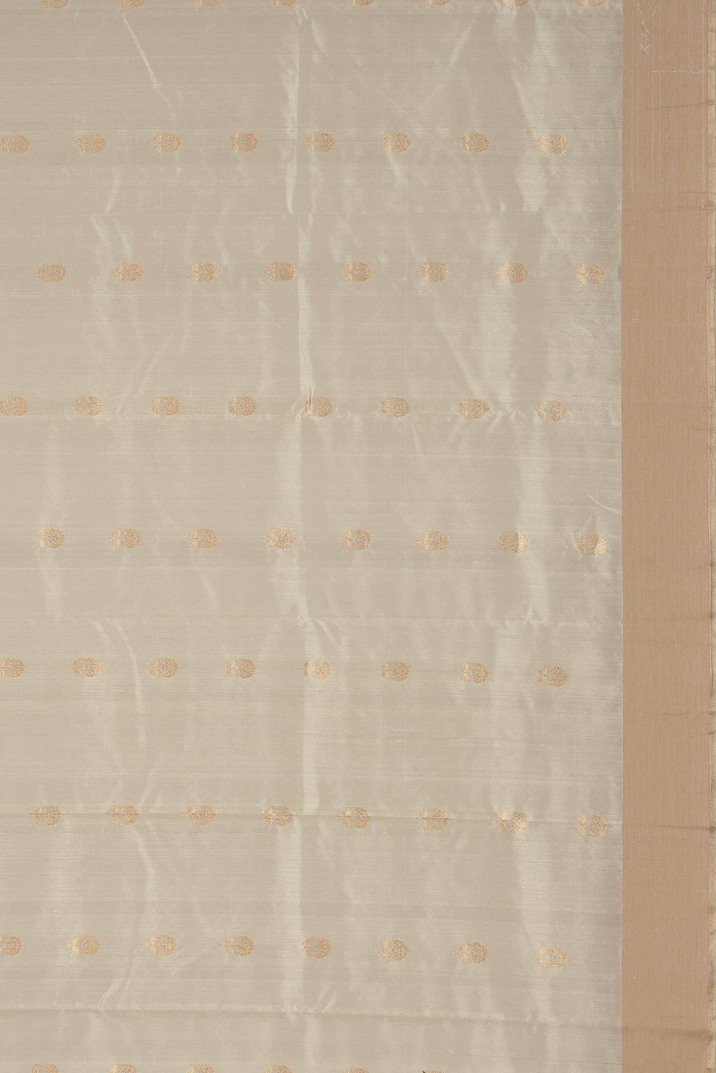 Cream Chanderi Silk Saree