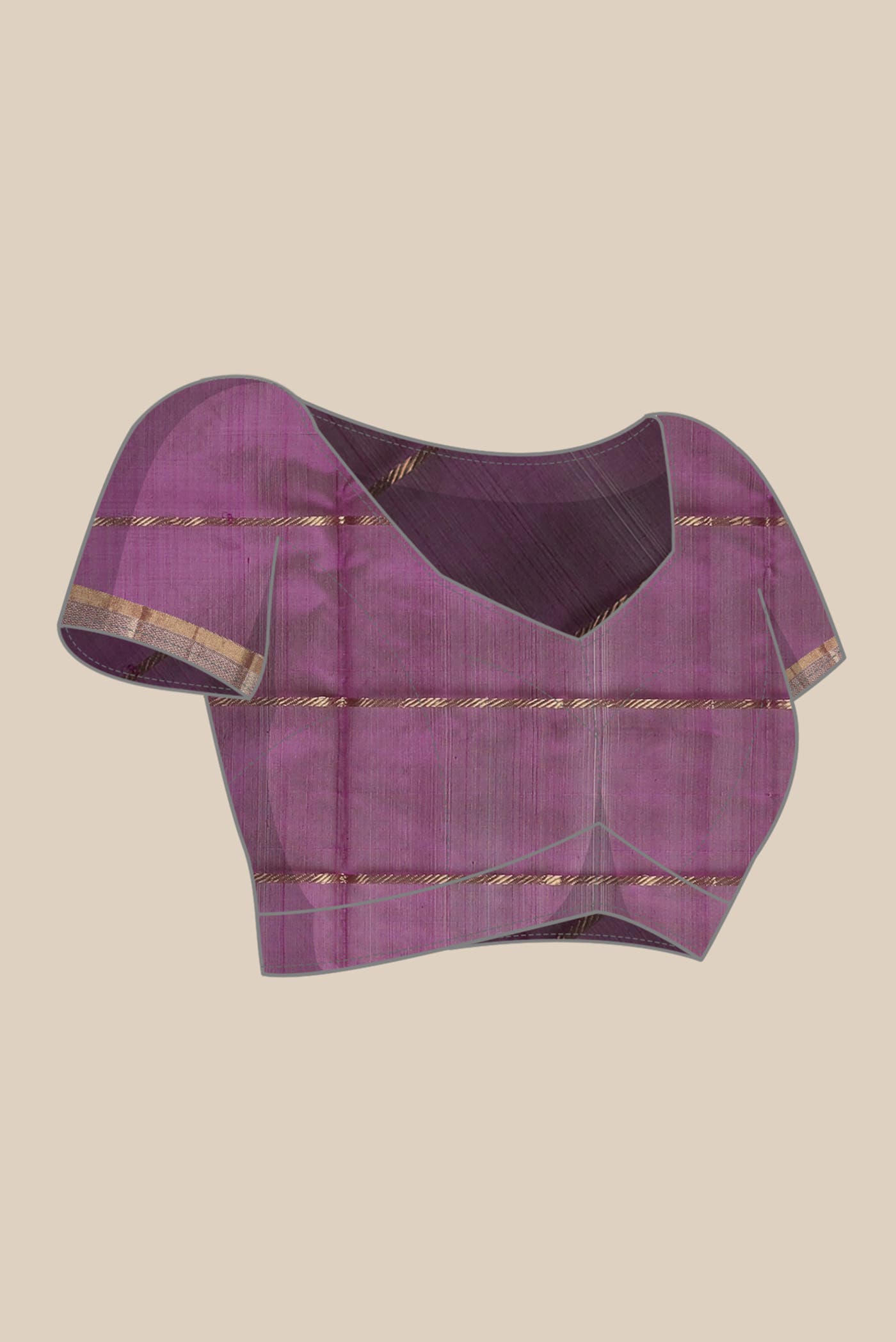 Purple Chanderi Silk Cotton Saree