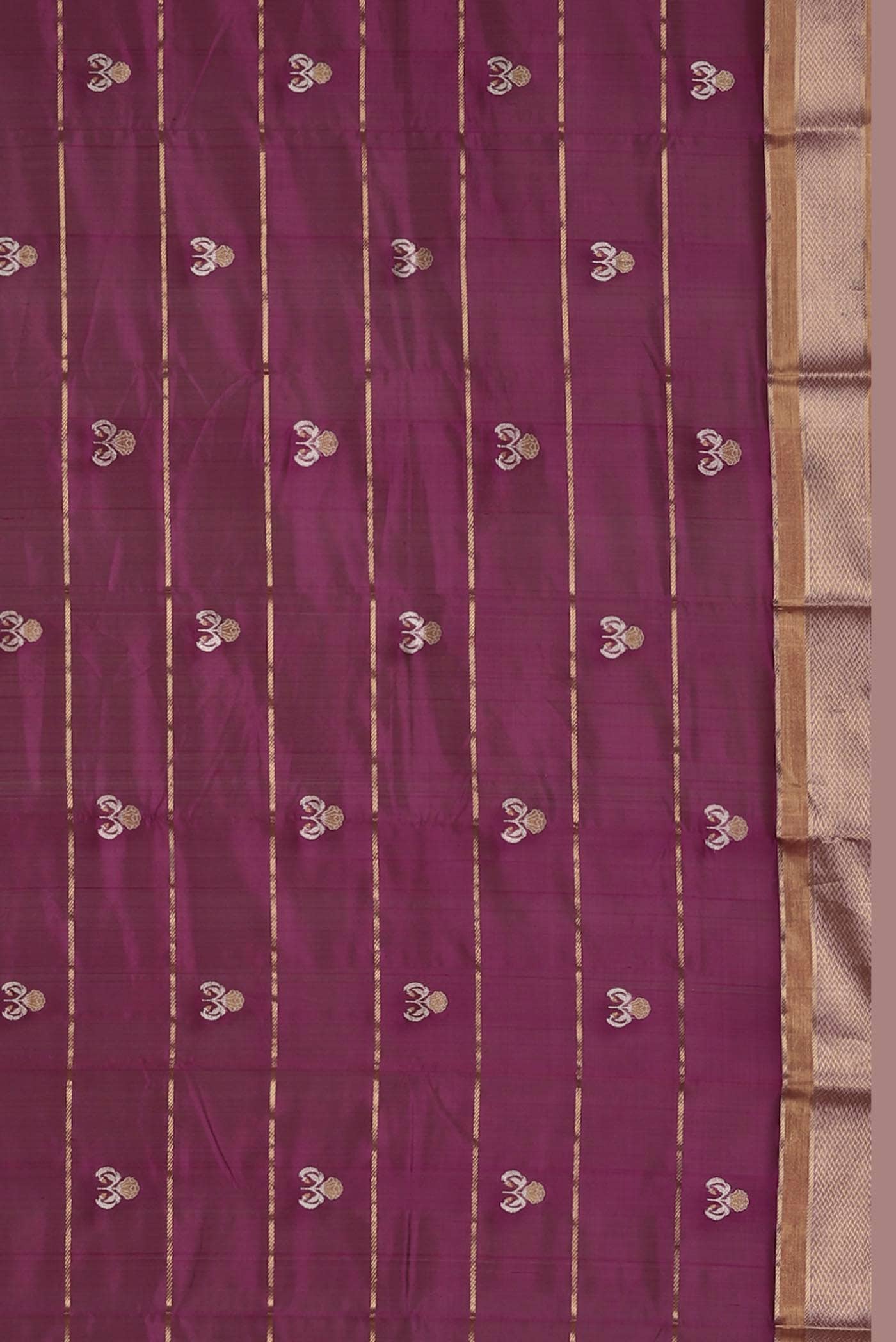 Purple Chanderi Silk Cotton Saree