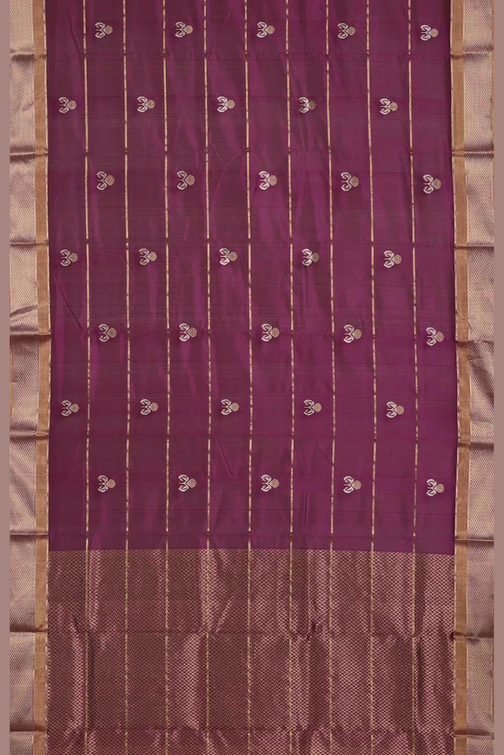 Purple Chanderi Silk Cotton Saree