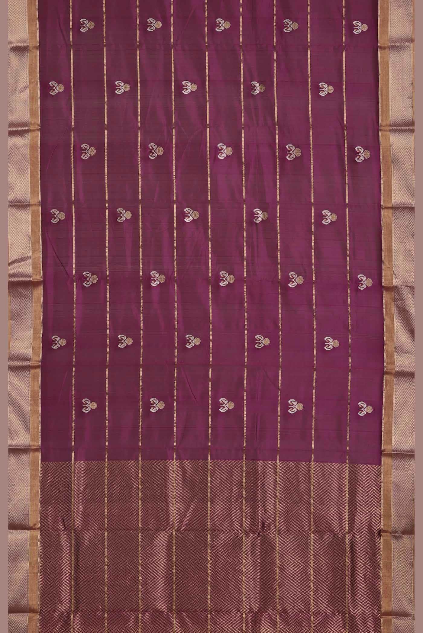 Purple Chanderi Silk Cotton Saree