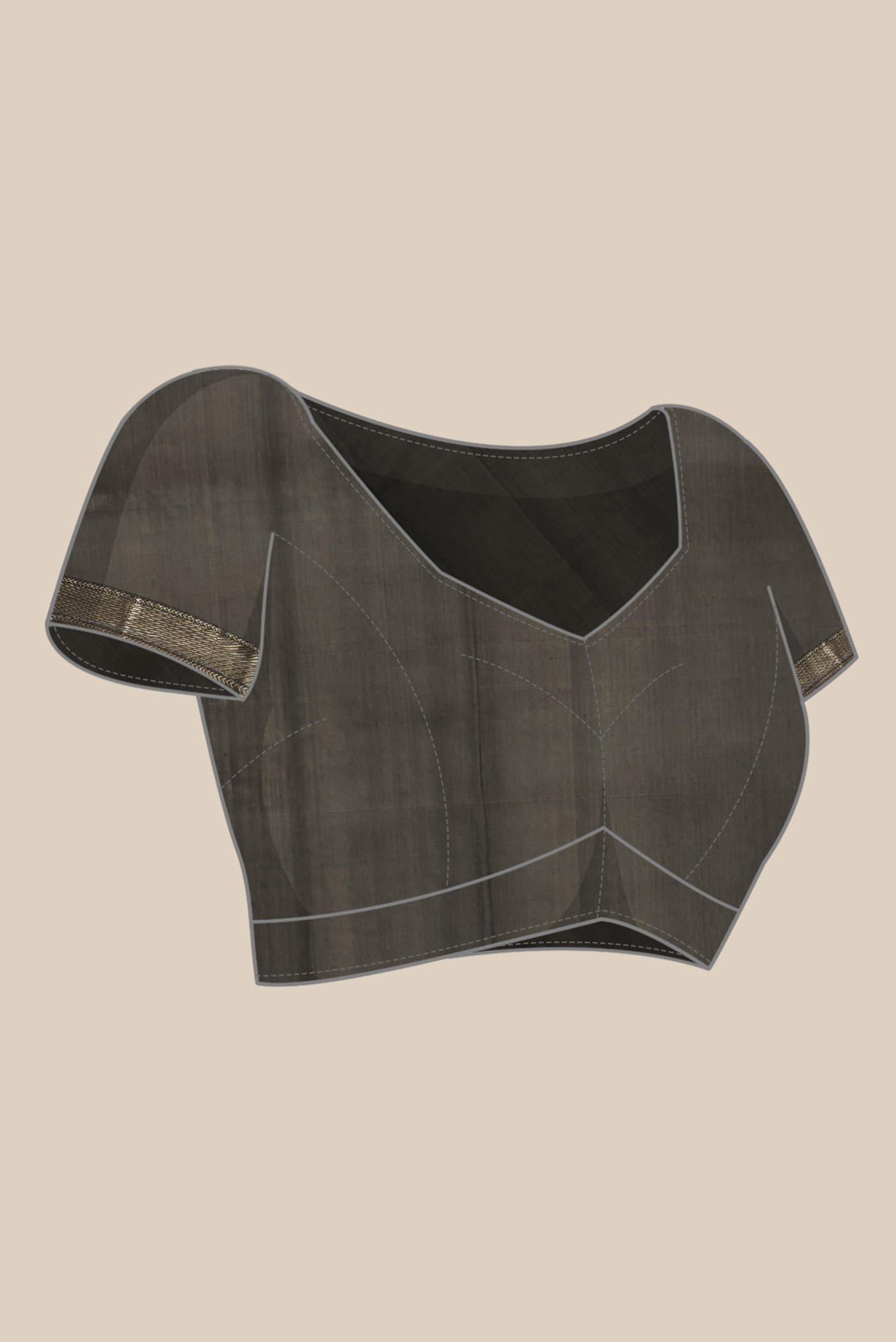 Black Chanderi Silk Cotton Saree