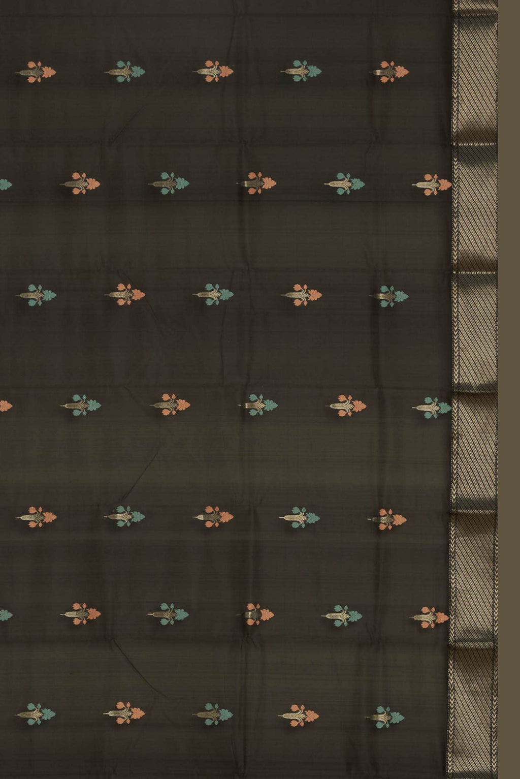 Black Chanderi Silk Cotton Saree