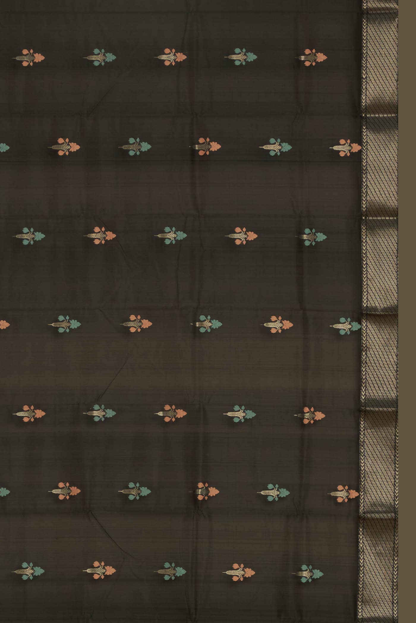 Black Chanderi Silk Cotton Saree