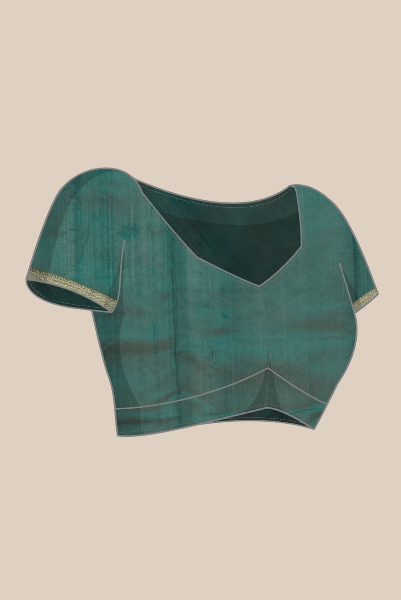 Green Chanderi Silk Cotton Saree
