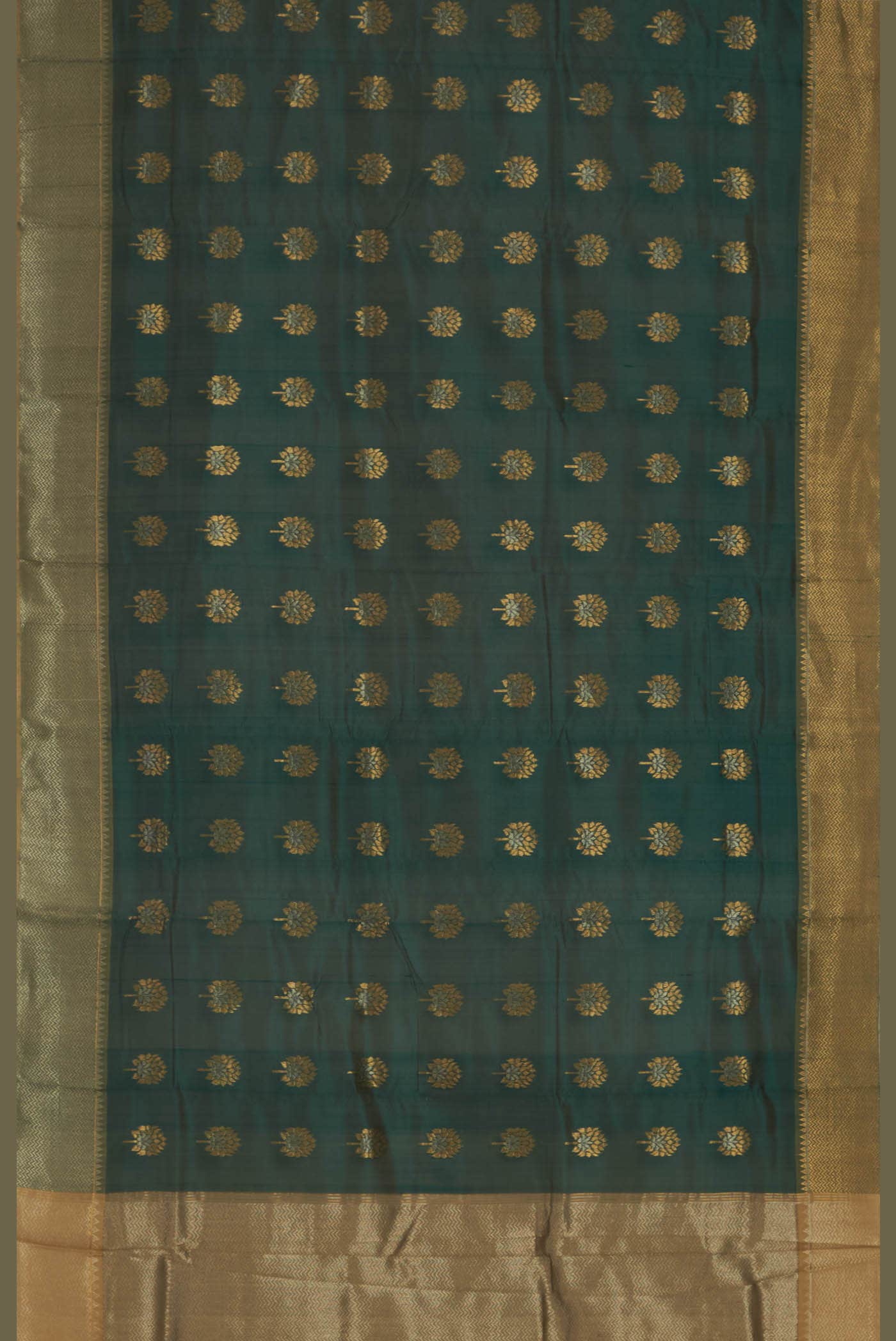 Green Chanderi Silk Cotton Saree