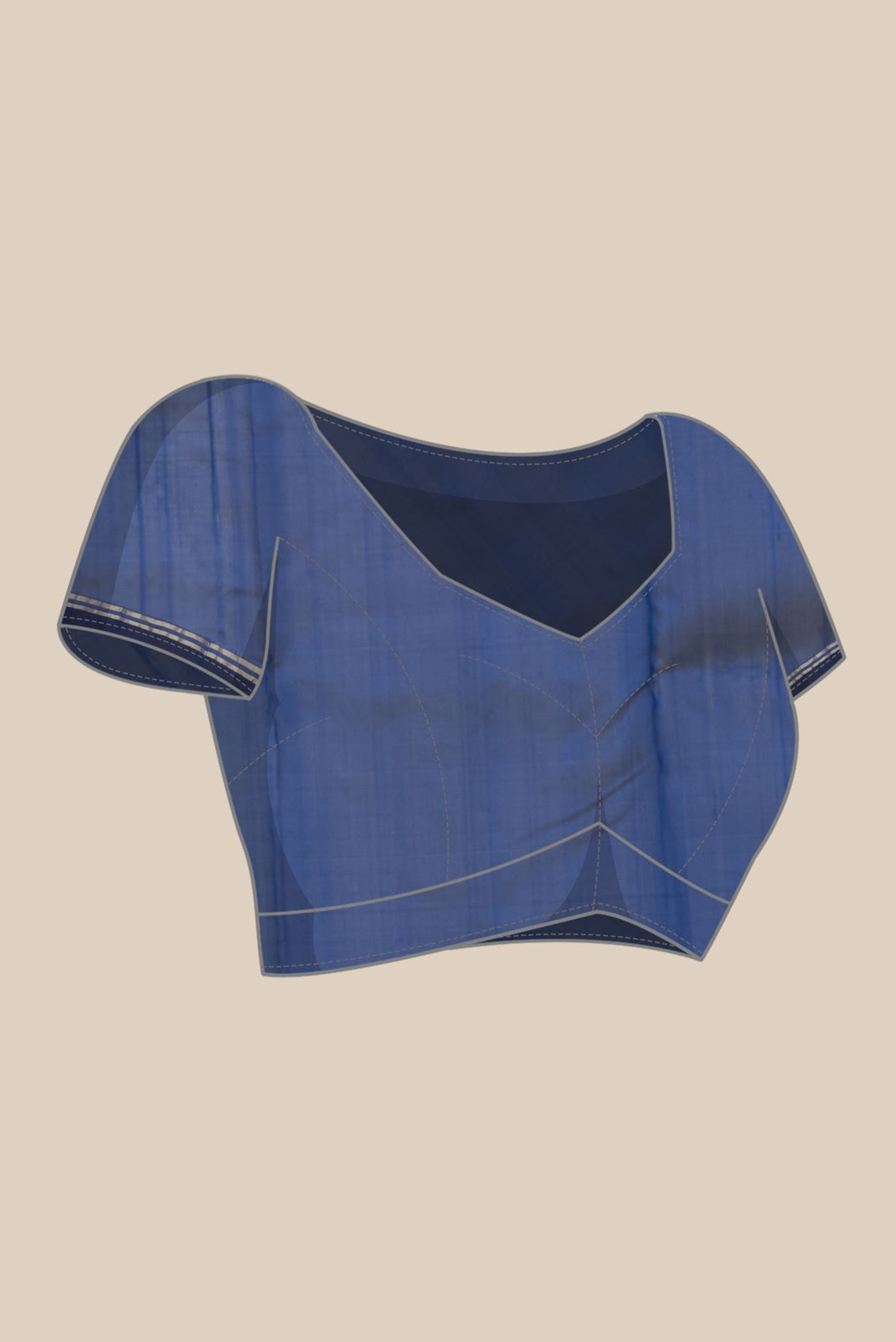 Blue Chanderi Silk Saree