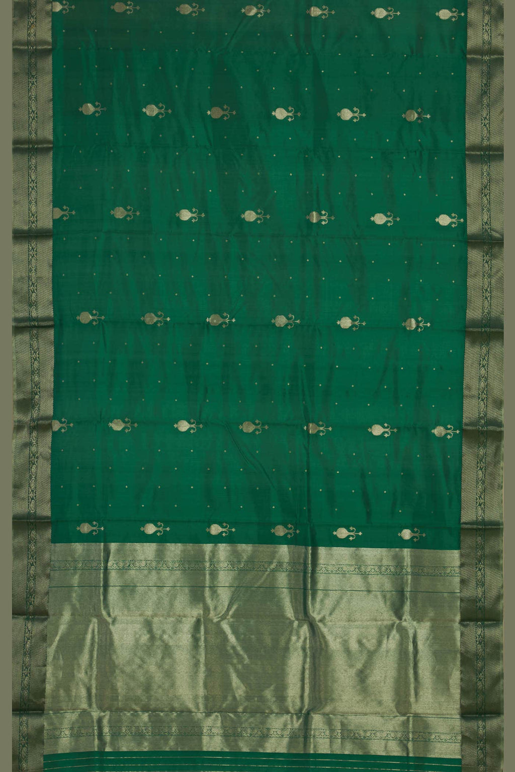 Green Chanderi Silk Saree