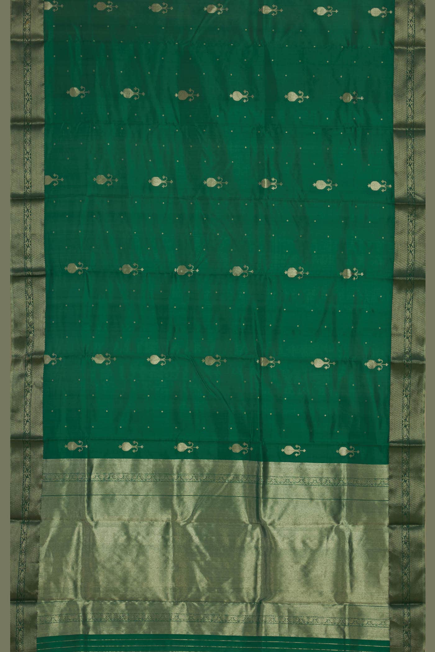 Green Chanderi Silk Saree