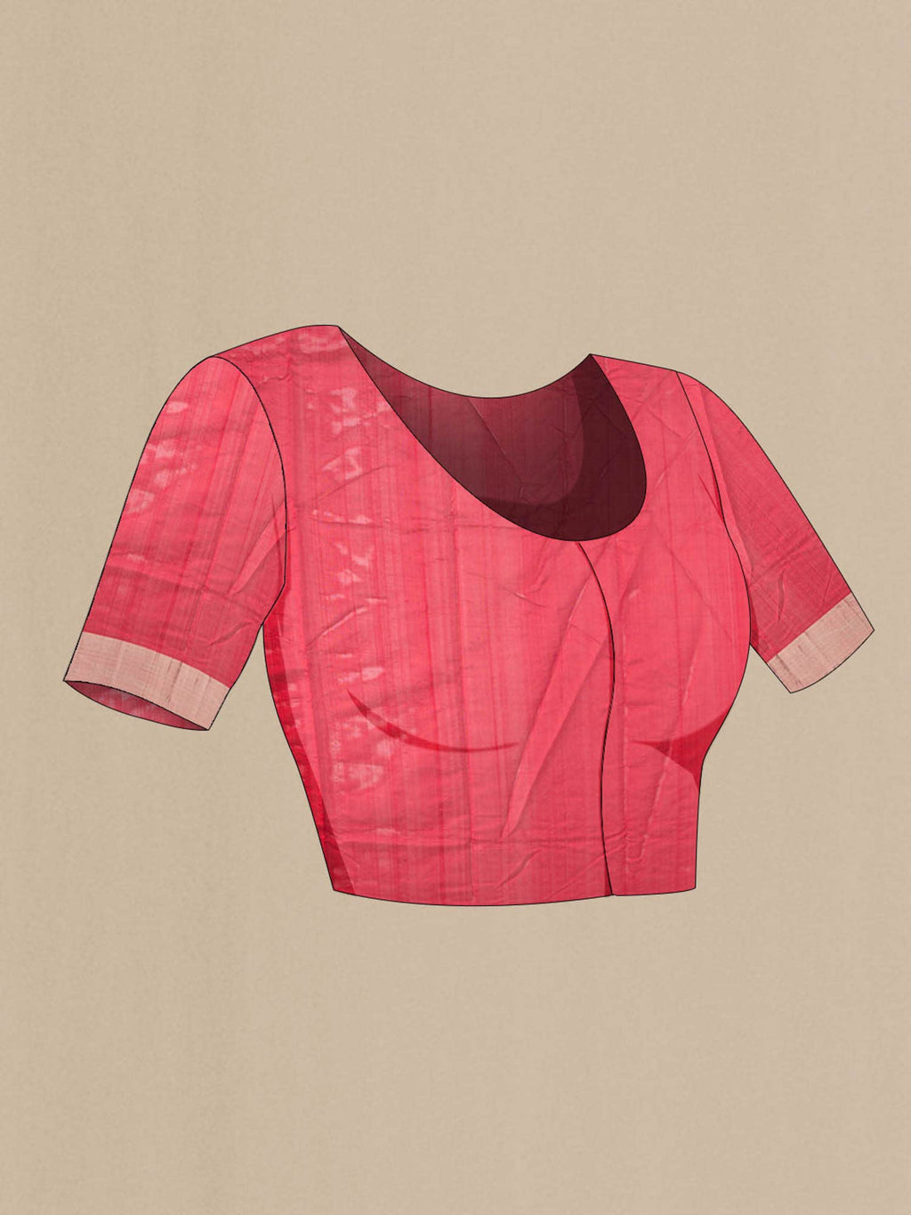 Red Chanderi Silk Saree