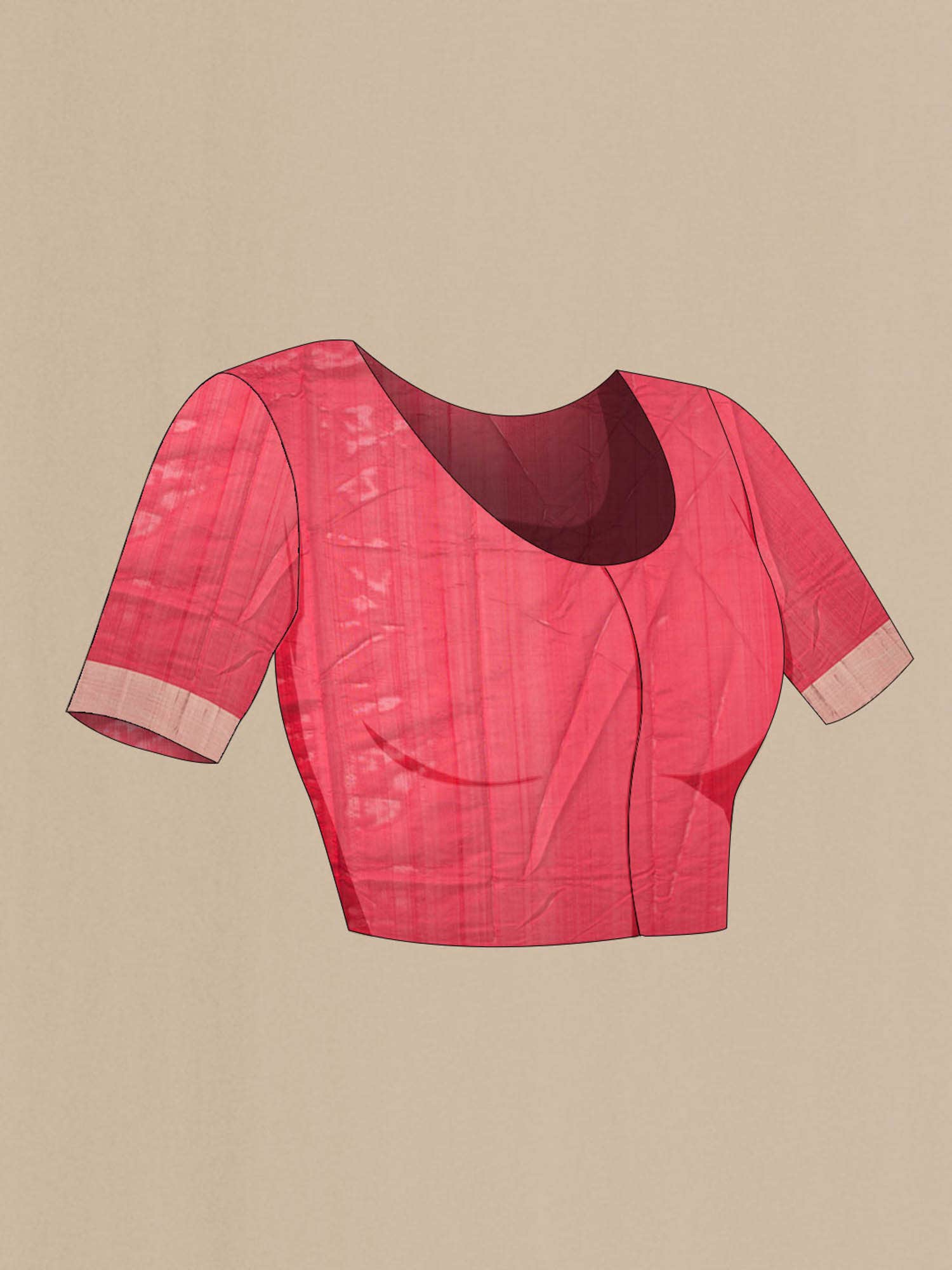 Red Chanderi Silk Saree