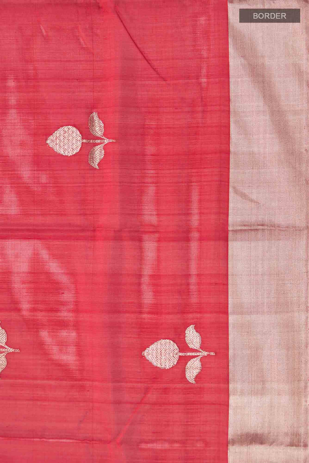 Red Chanderi Silk Saree