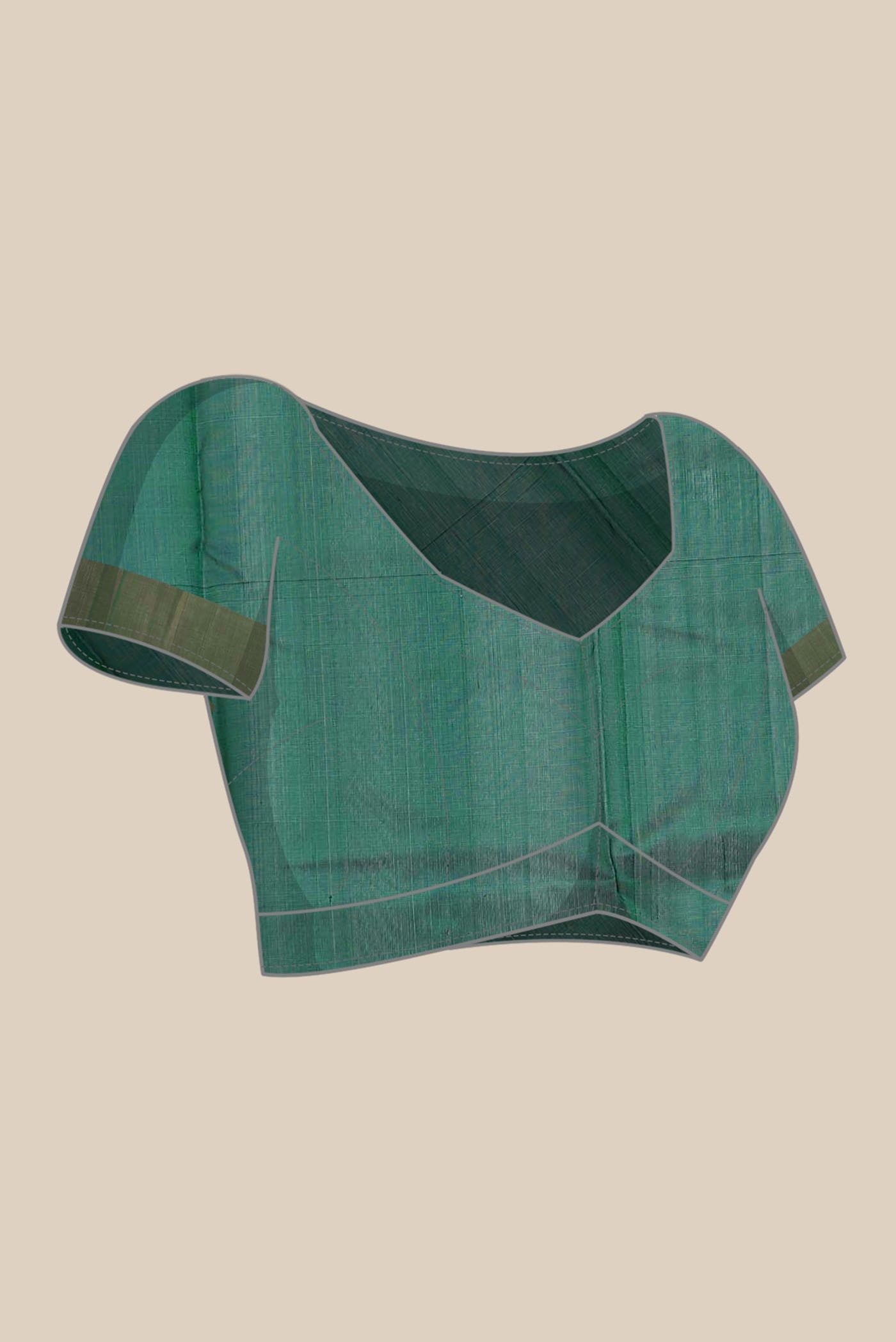 Green Chanderi Silk Cotton Saree