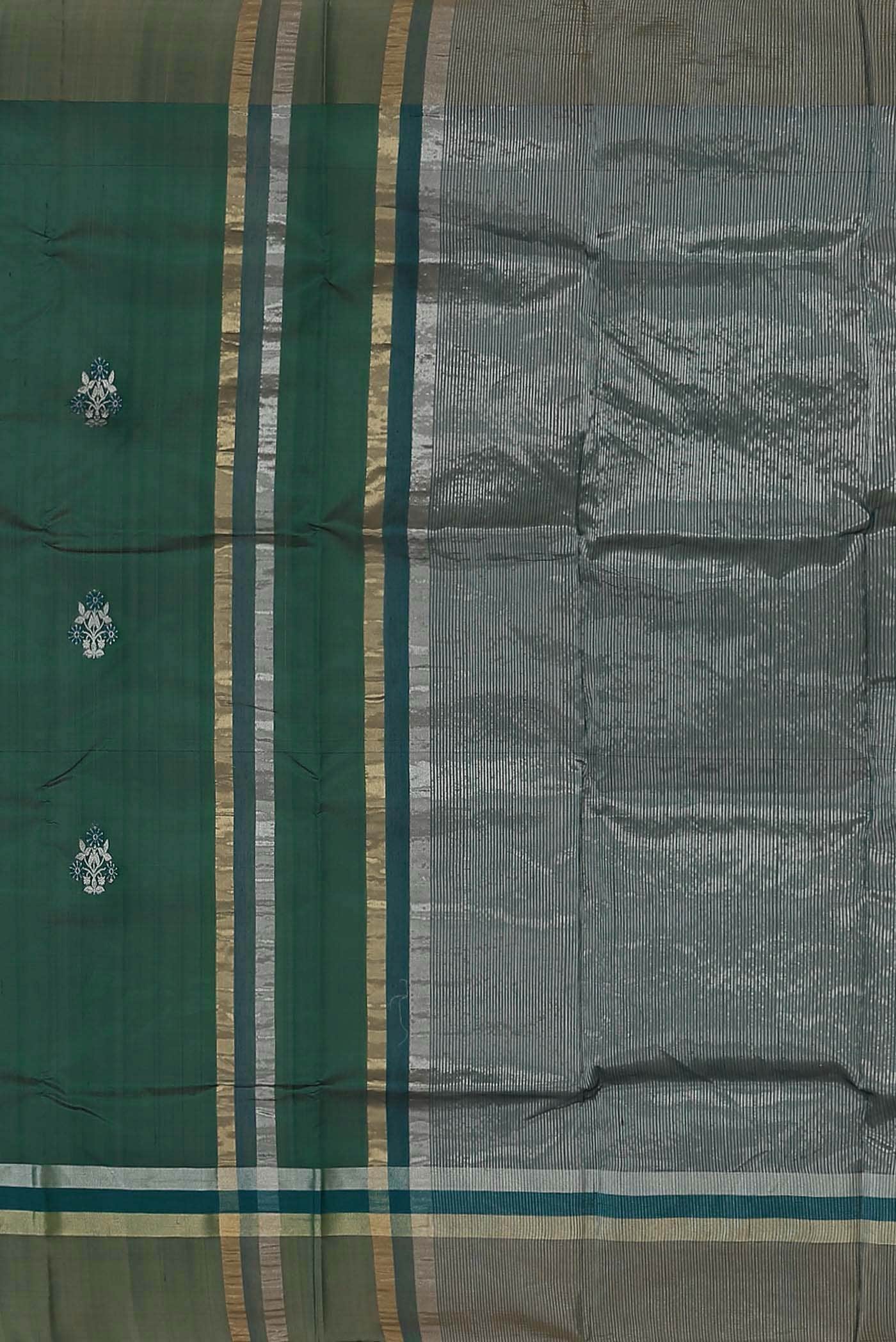 Green Chanderi Silk Cotton Saree