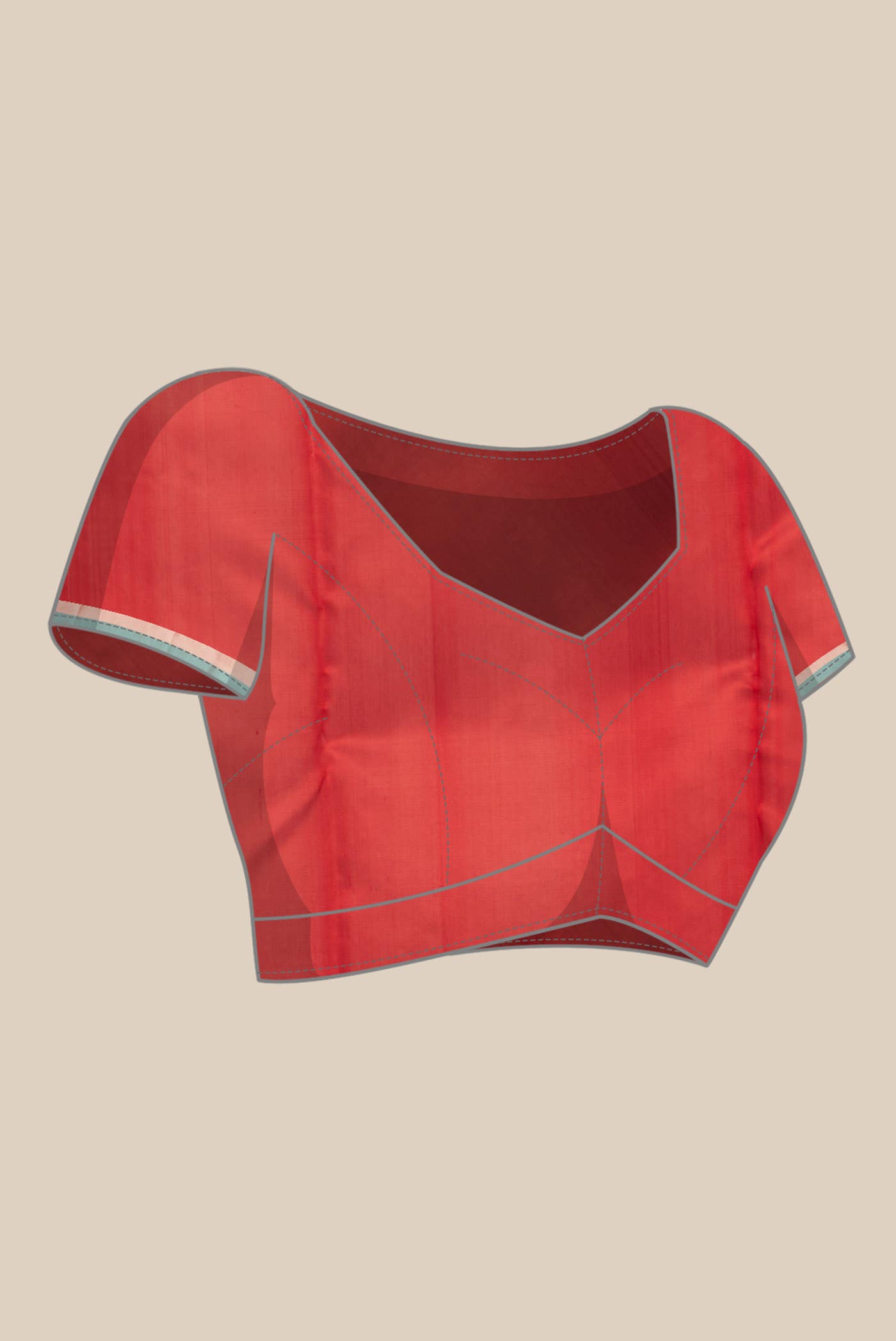 Red Chanderi Silk Saree