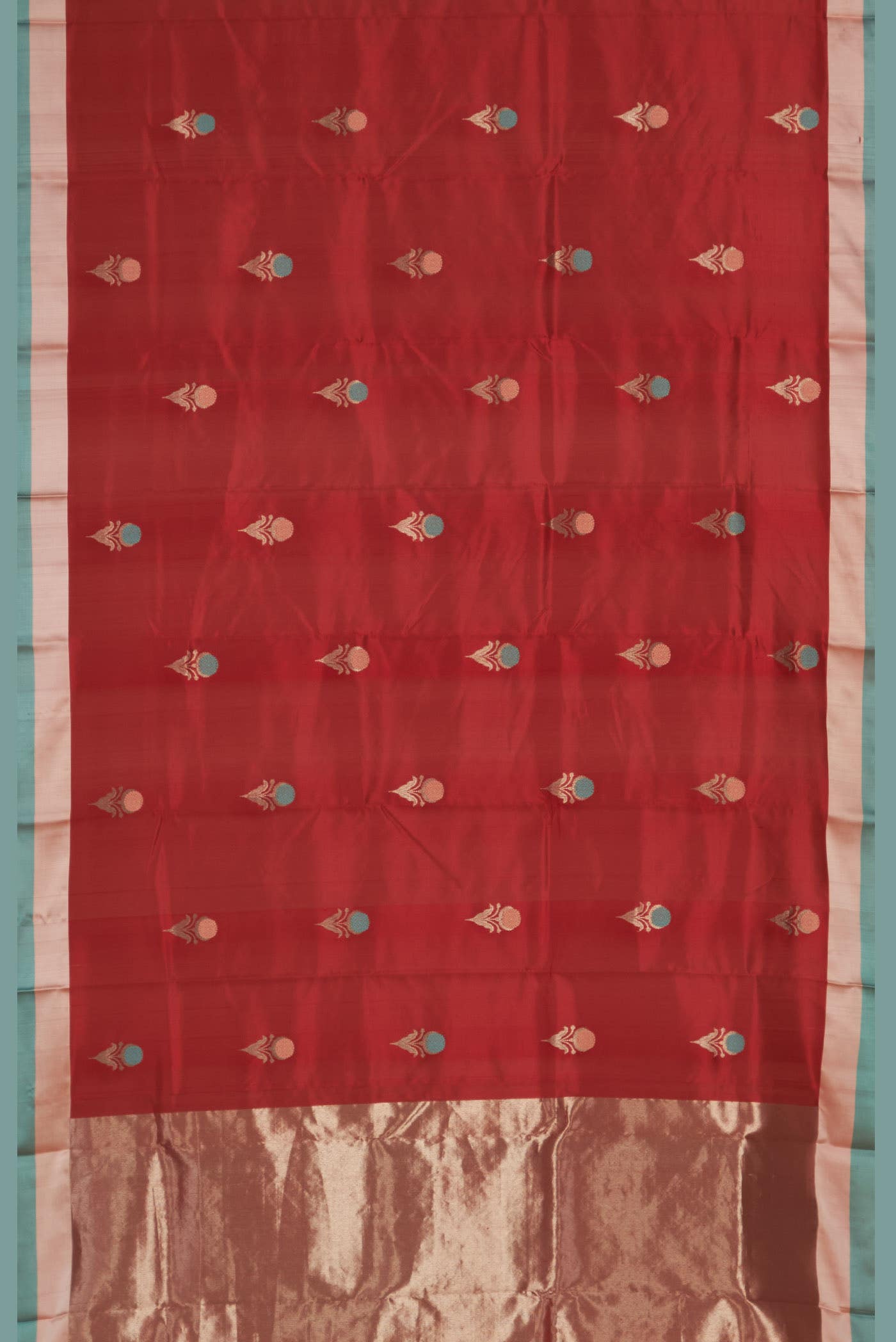 Red Chanderi Silk Saree