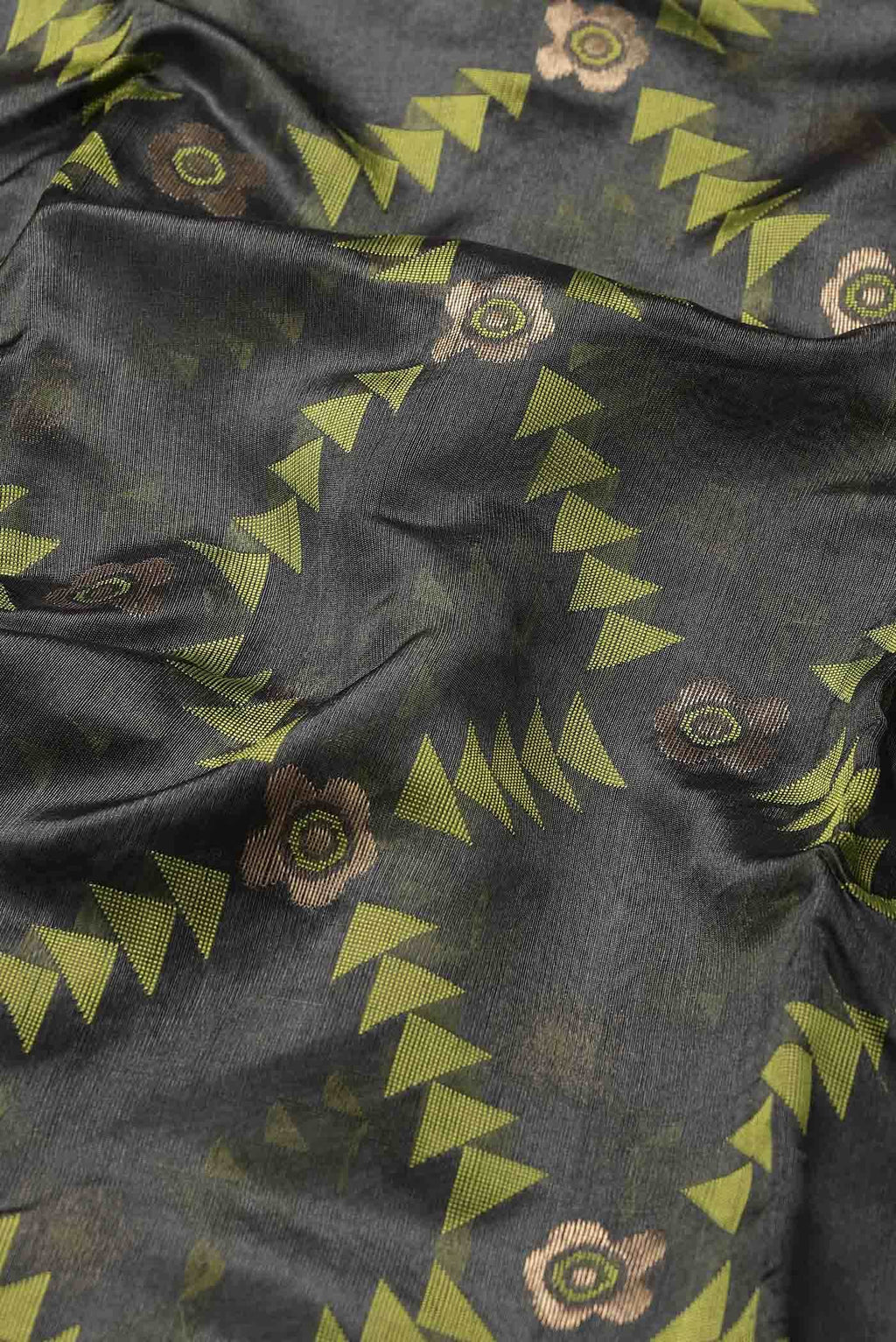 Grey Chanderi Silk Saree