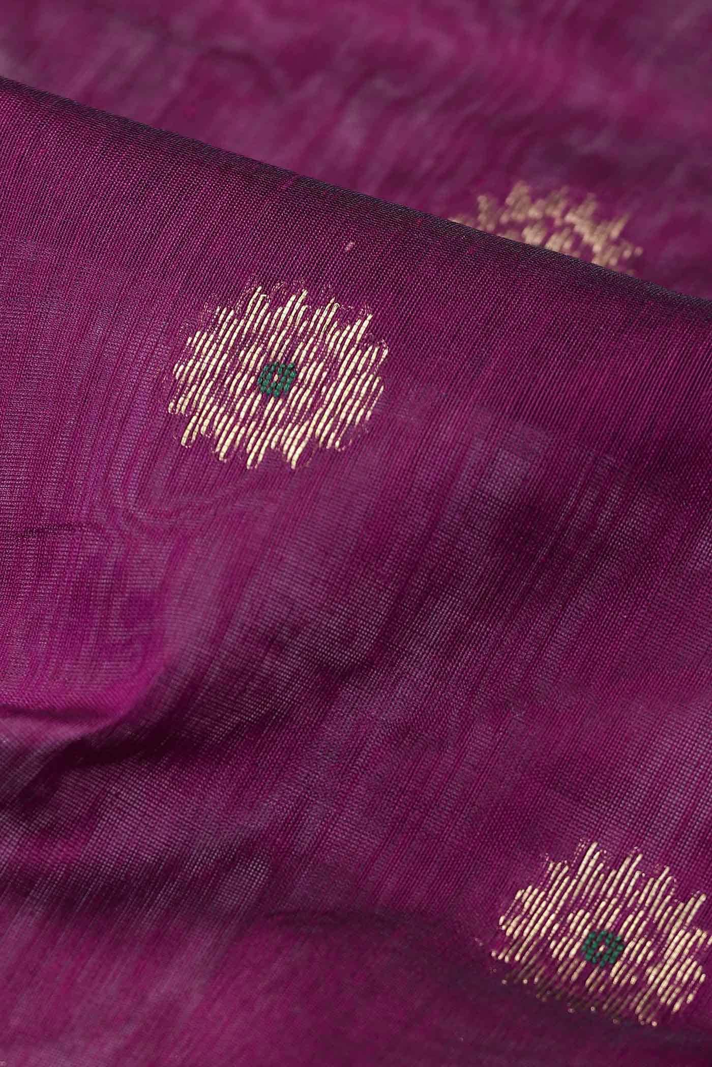 Magenta Chanderi Silk Cotton Saree