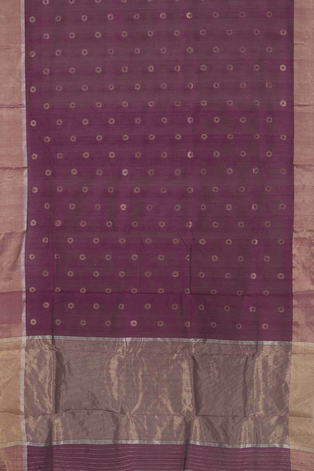 Magenta Chanderi Silk Cotton Saree