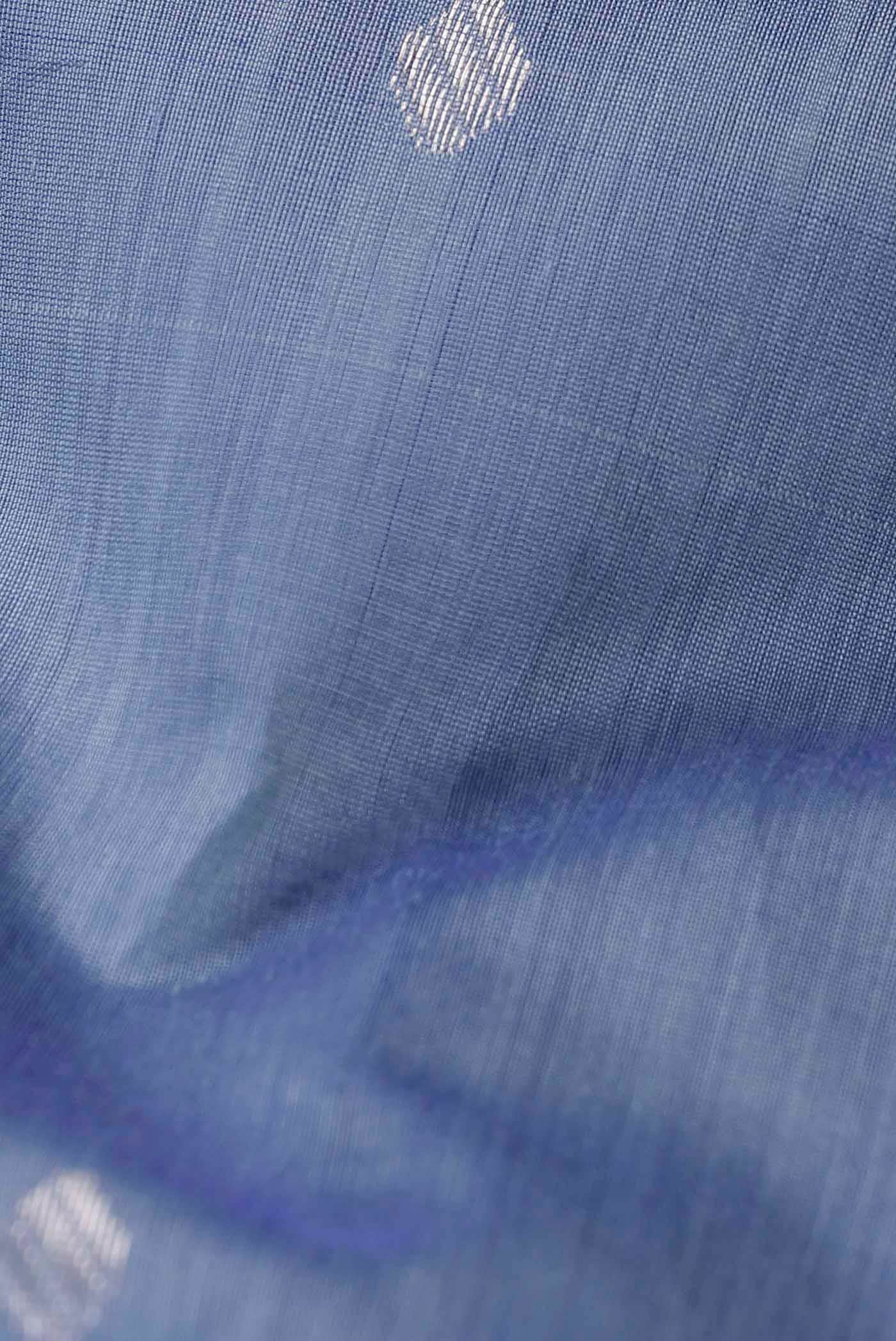 Blue Chanderi Silk Cotton Saree