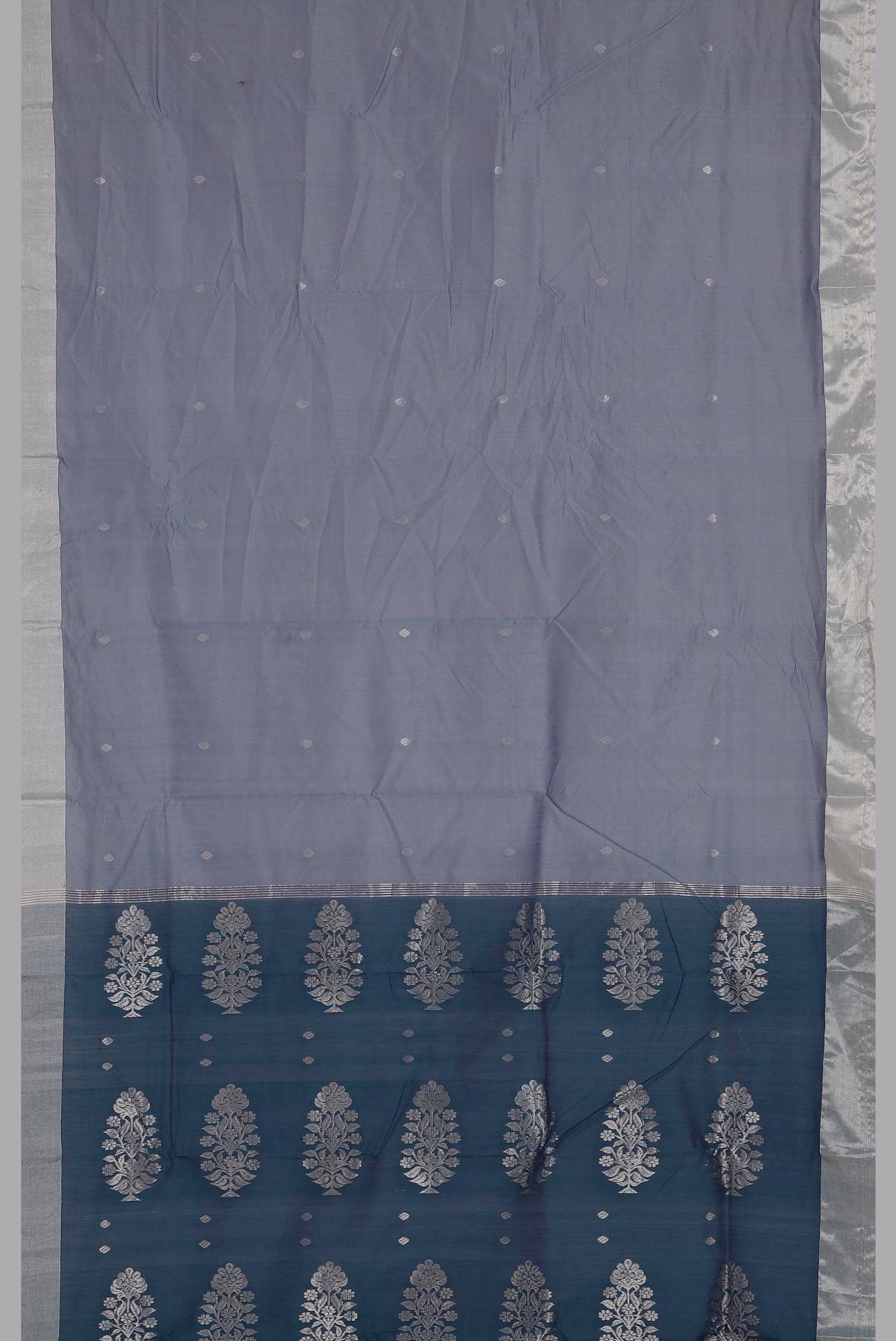Blue Chanderi Silk Cotton Saree