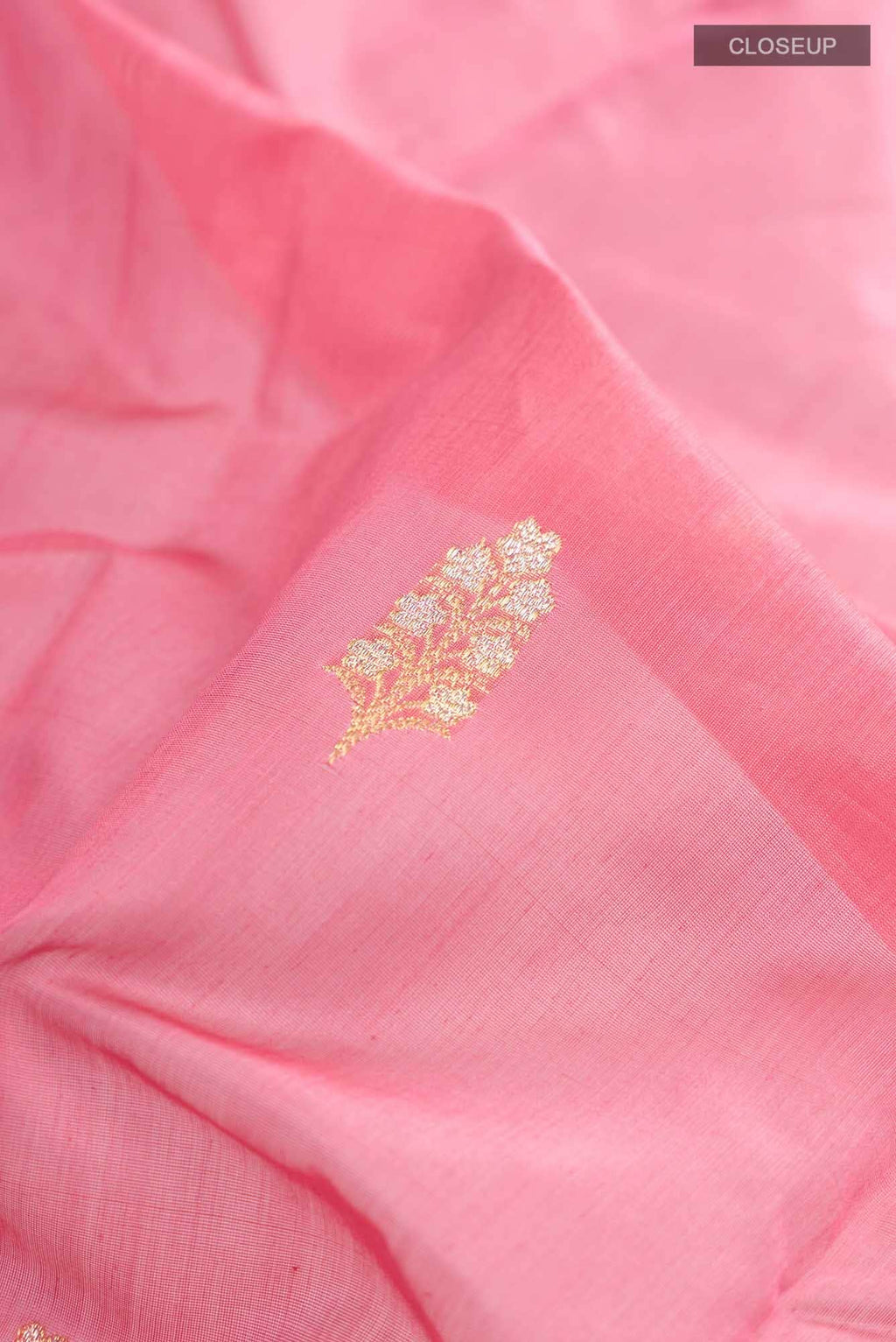 Pink Chanderi Silk Saree