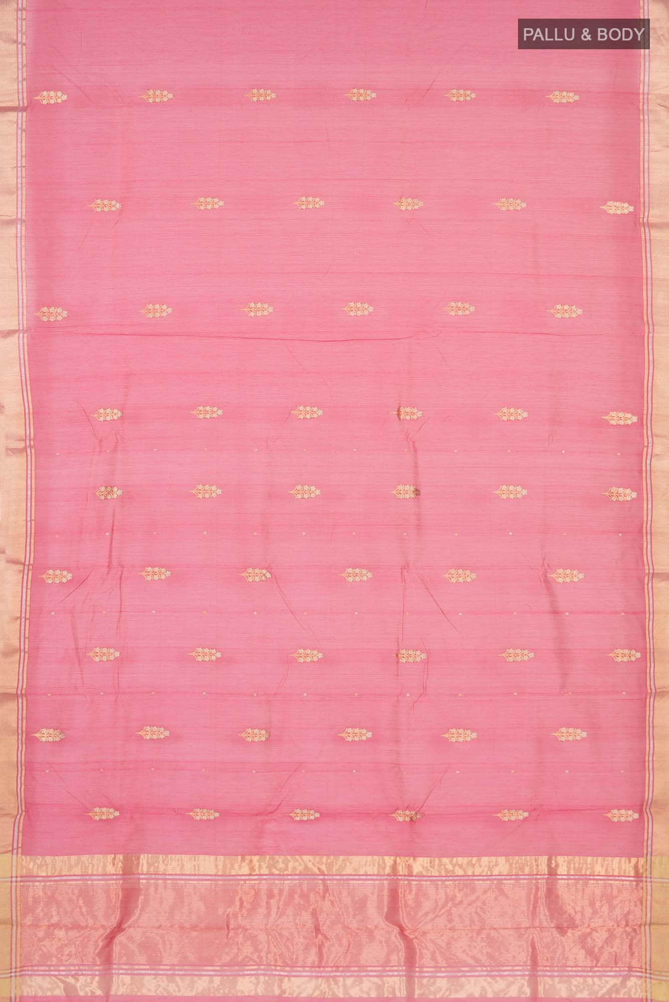 Pink Chanderi Silk Saree