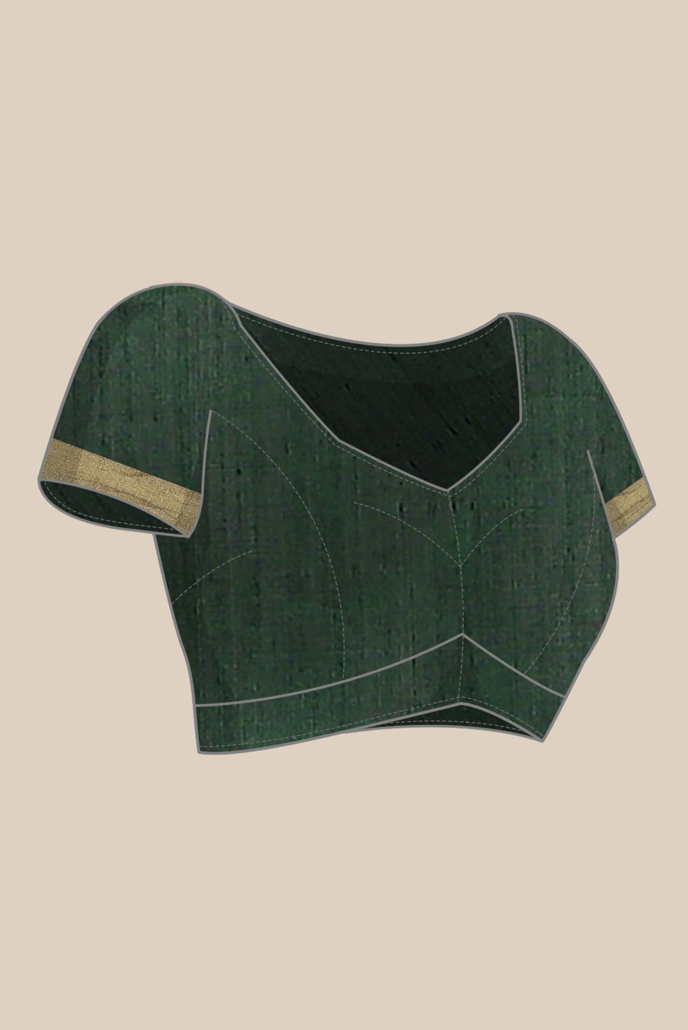 Green Chanderi Silk Cotton Saree