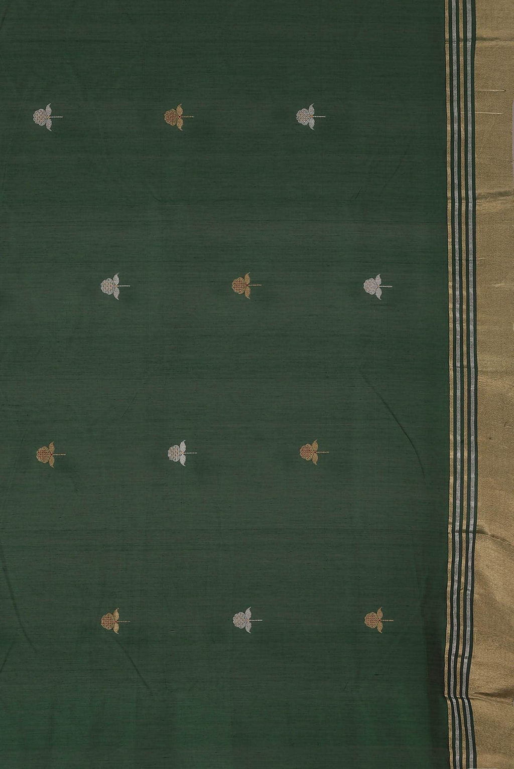 Green Chanderi Silk Cotton Saree