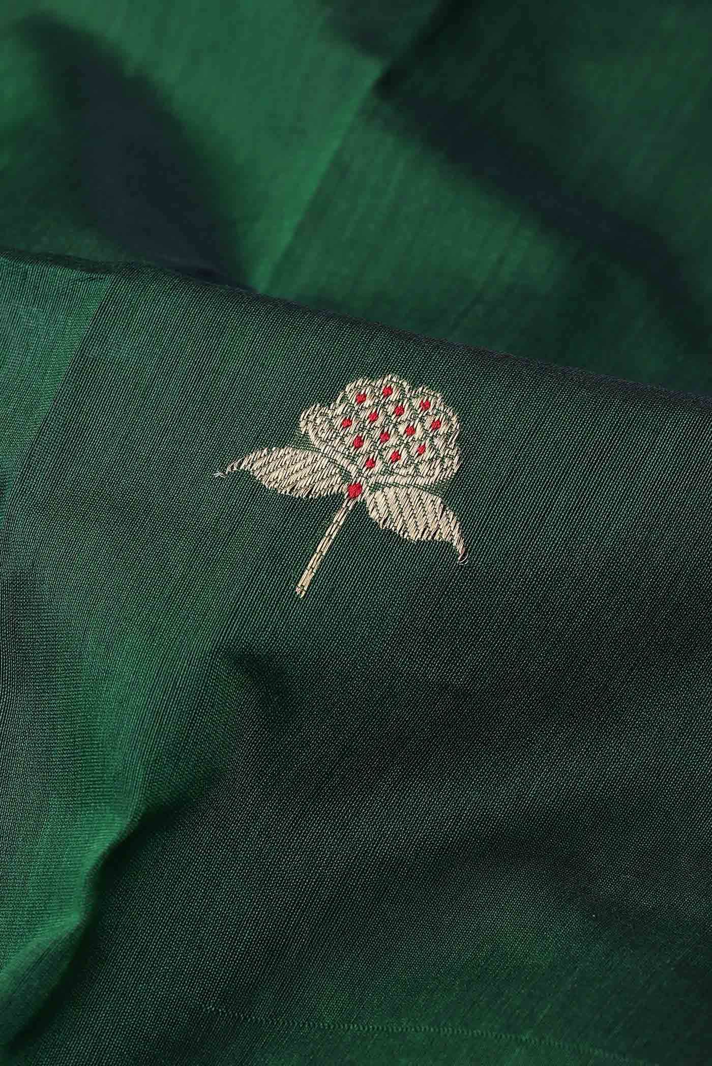 Green Chanderi Silk Cotton Saree