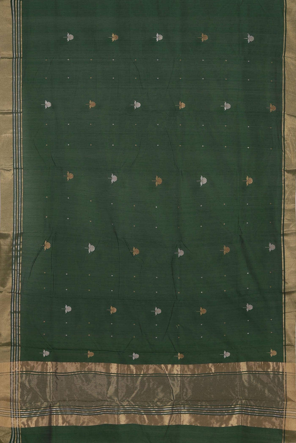 Green Chanderi Silk Cotton Saree