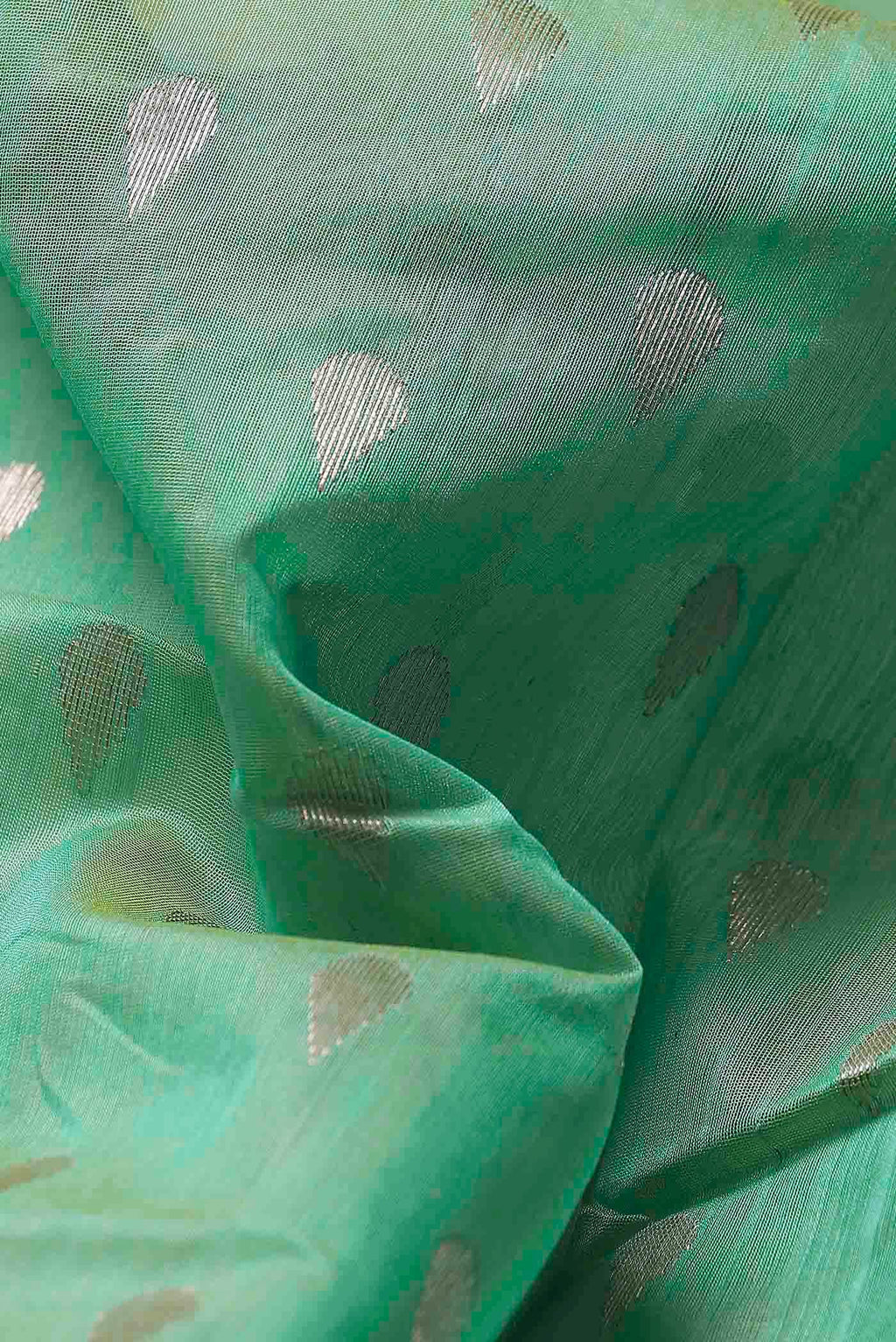 Green Chanderi Silk Cotton Saree