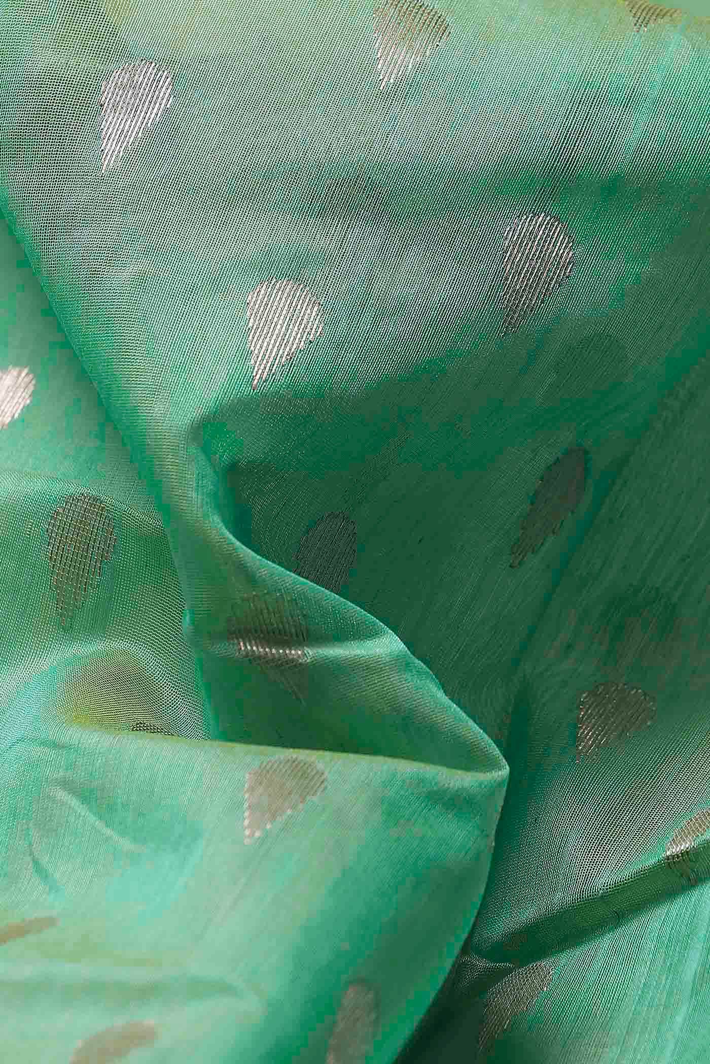 Green Chanderi Silk Cotton Saree