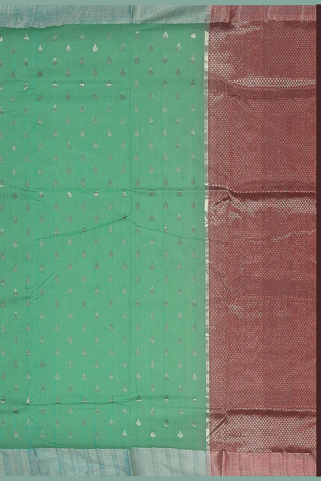 Green Chanderi Silk Cotton Saree