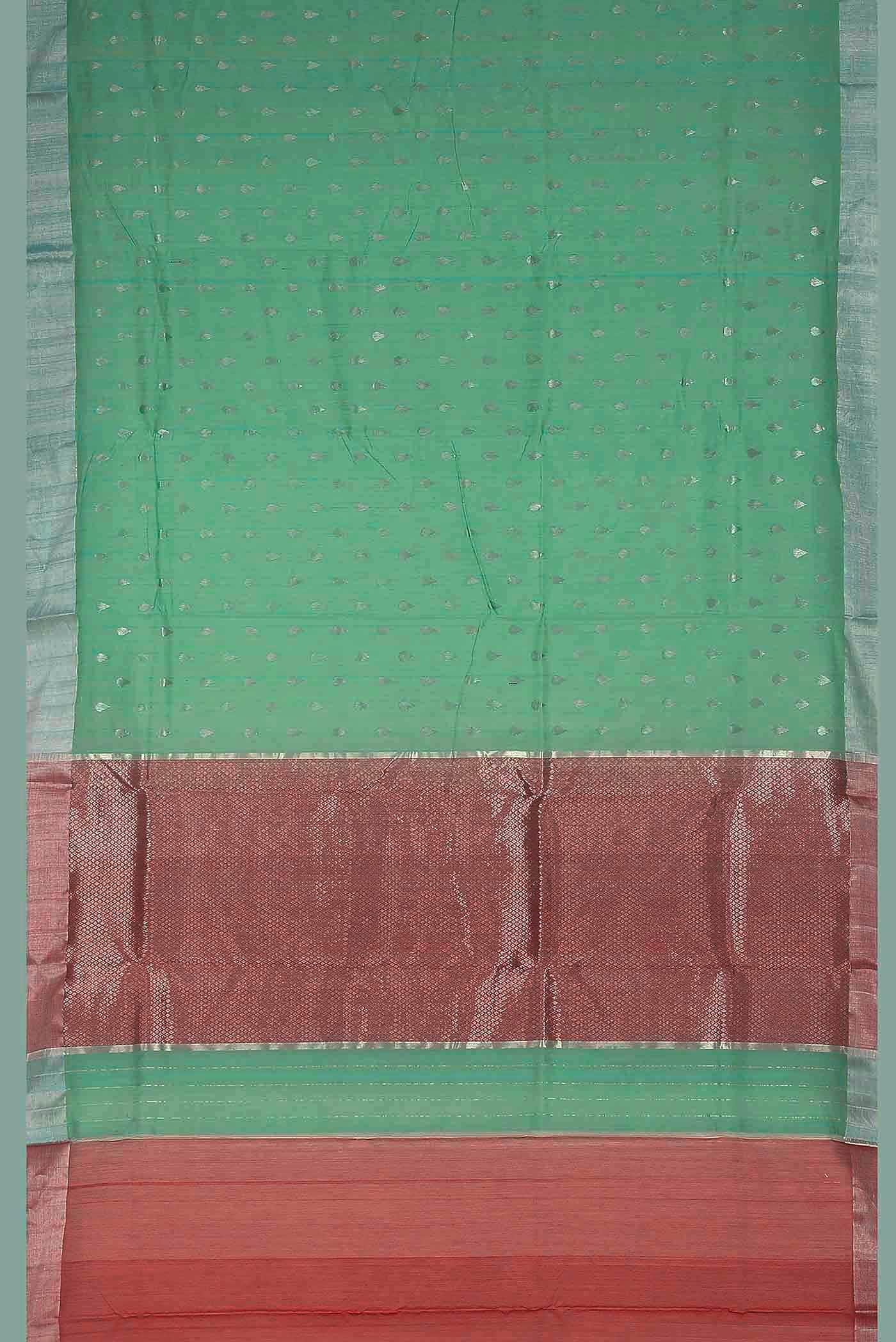 Green Chanderi Silk Cotton Saree