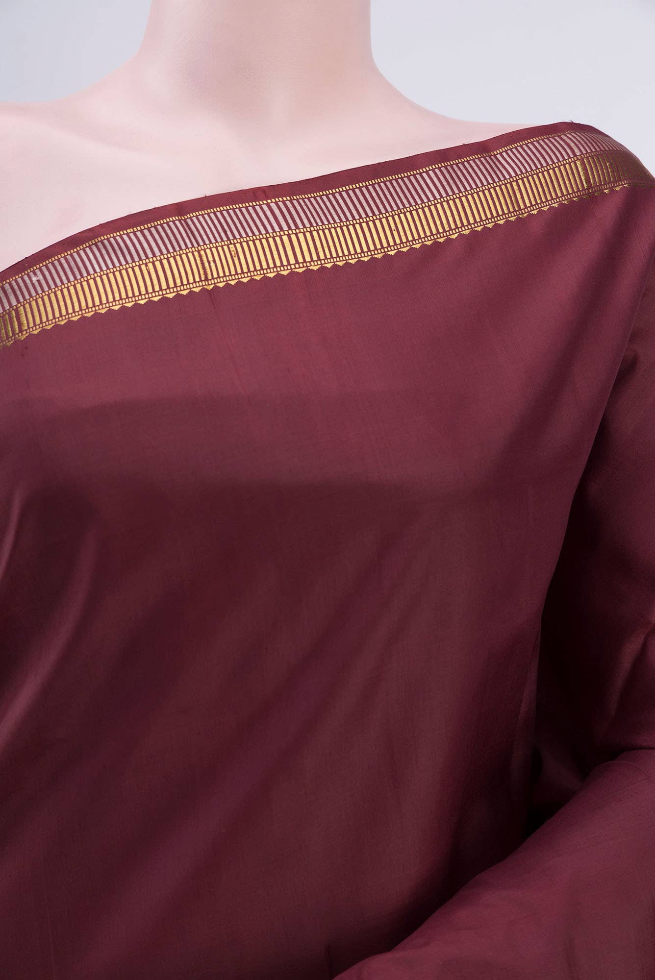 Pure Silk Pure Zari Brown Kanchipuram Saree