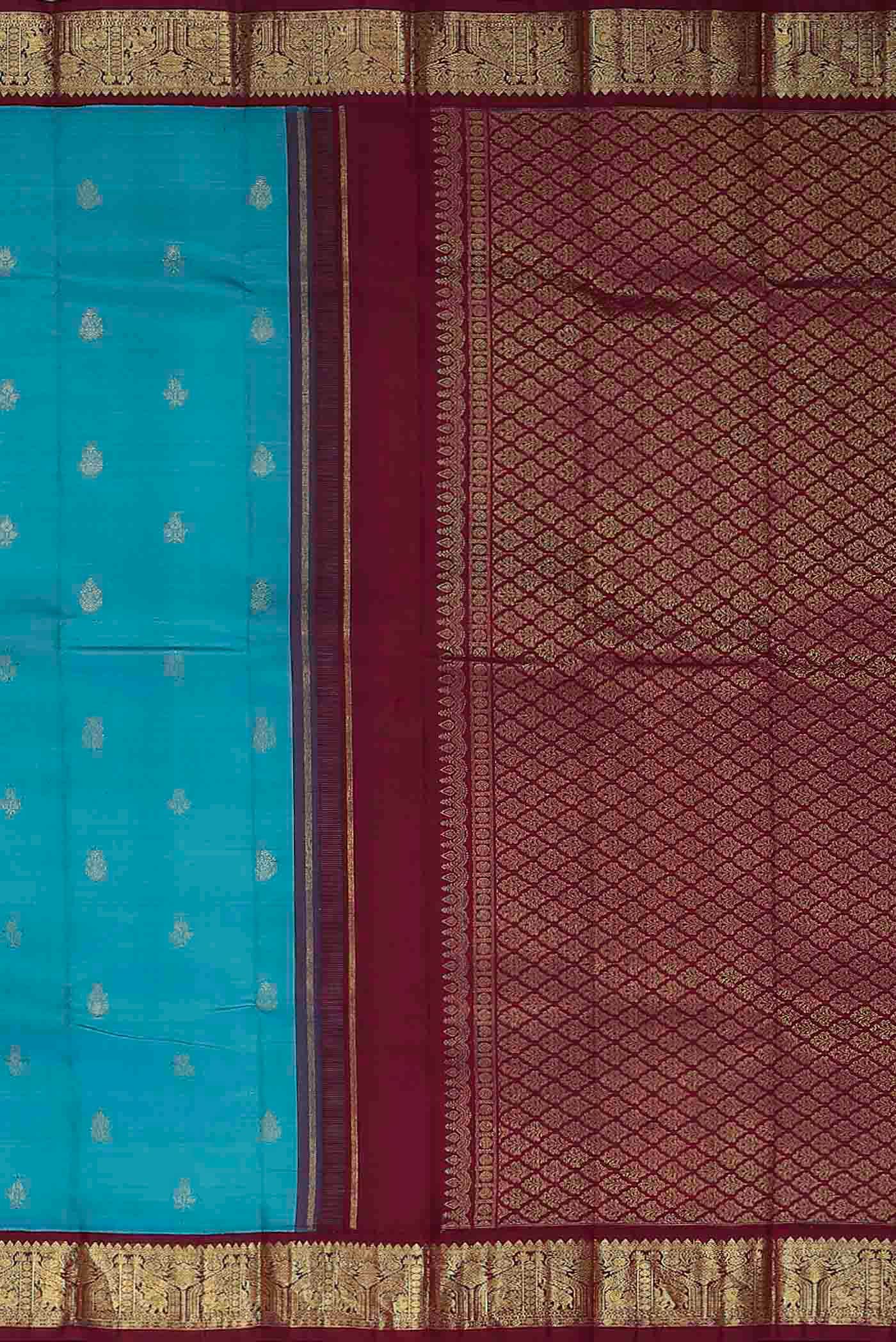 Blue Kanchipuram Silk Saree