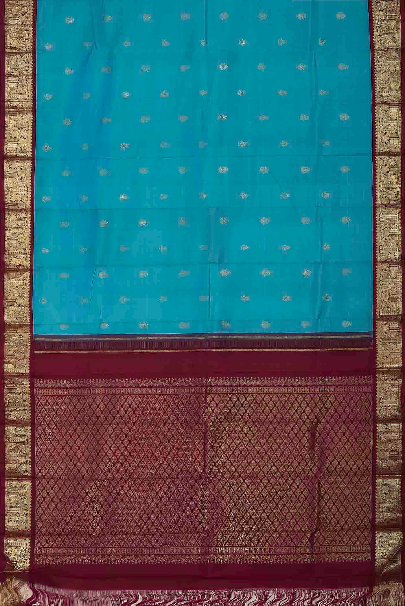 Blue Kanchipuram Silk Saree