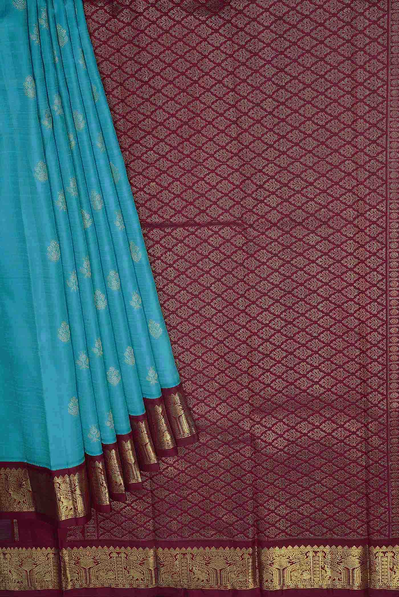 Blue Kanchipuram Silk Saree