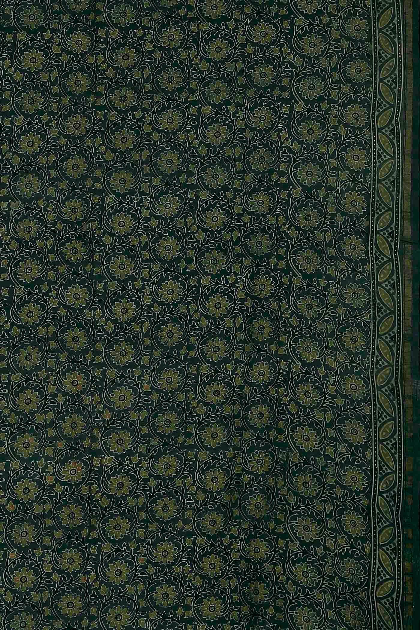 Blue Chanderi Silk Cotton Saree