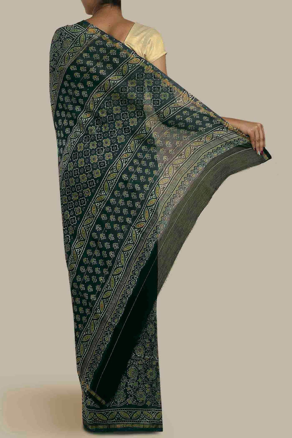 Blue Chanderi Silk Cotton Saree