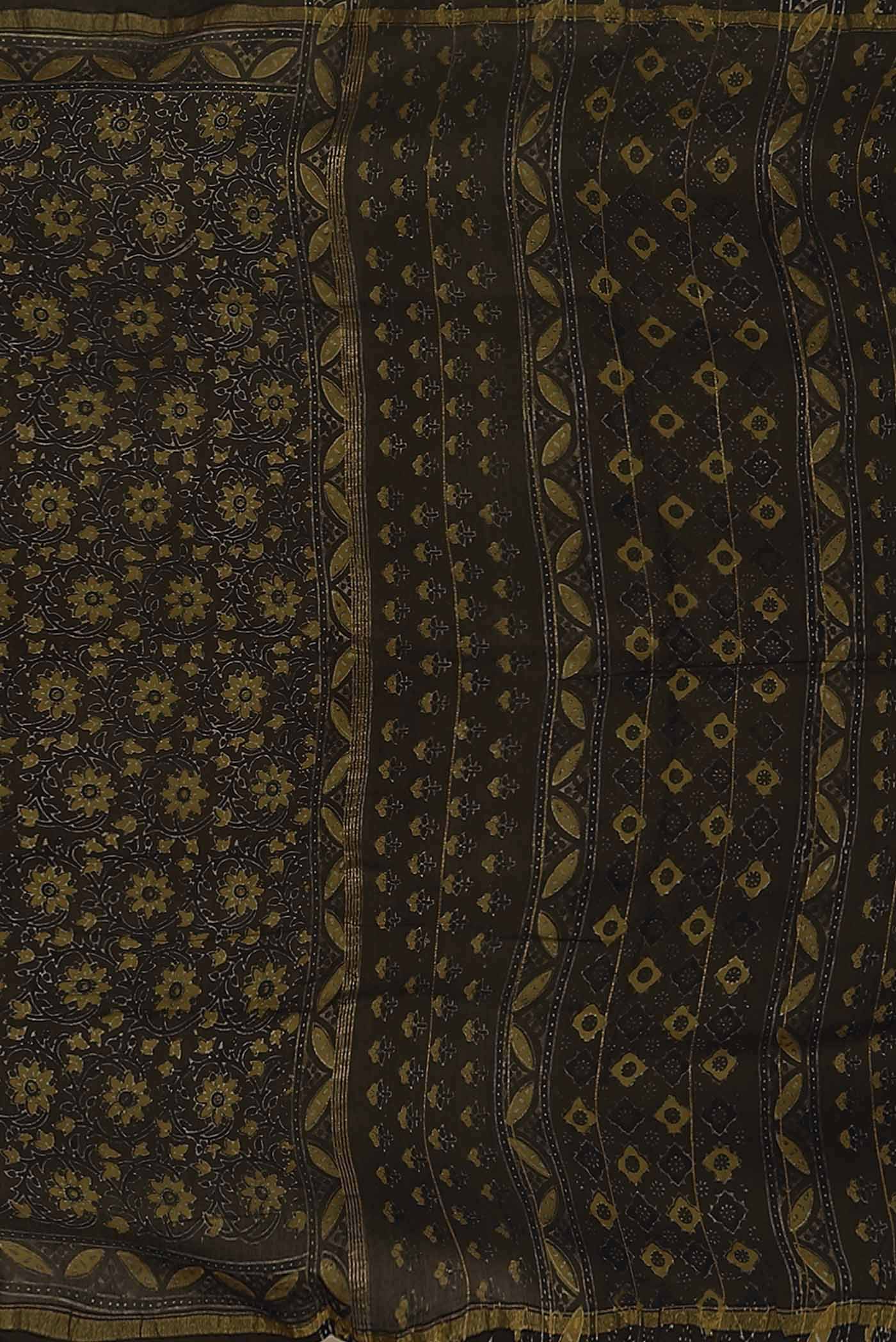 Green Chanderi Silk Cotton Saree